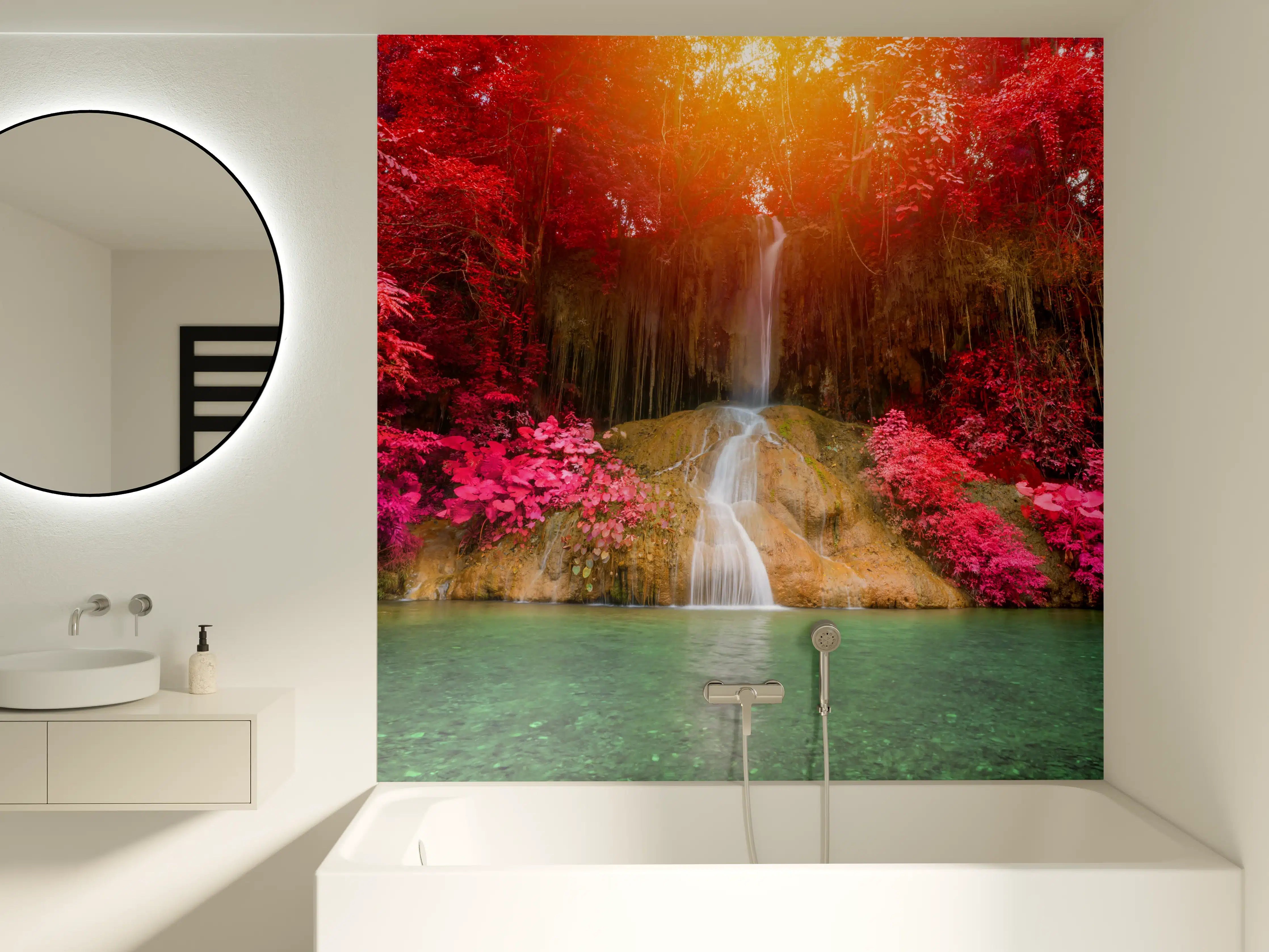 Badewannen-Rückwand - Atemberaubender Phu sang Wasserfall