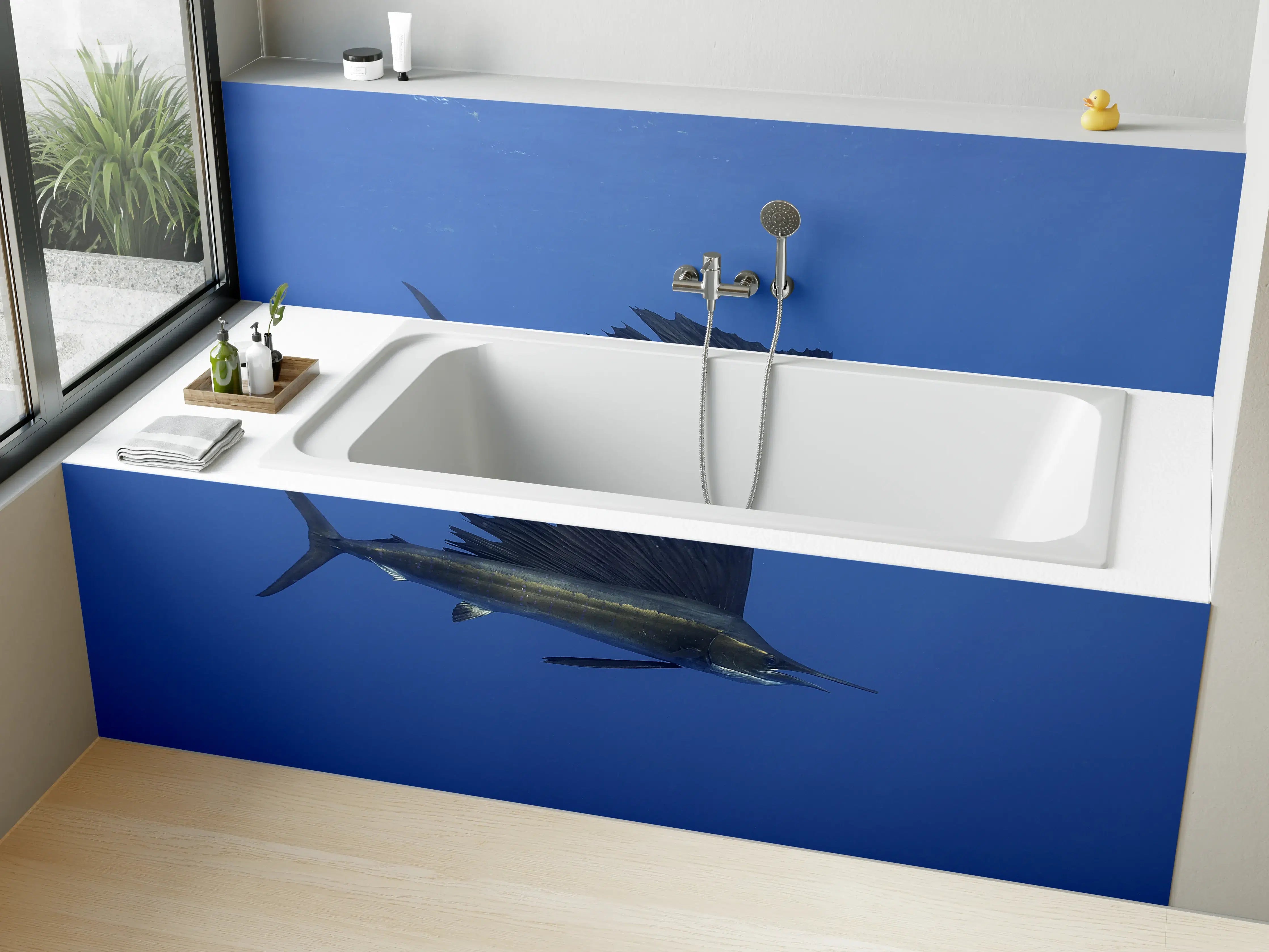 Badewannen-Rückwand - Atlantischer Segelfisch vor Küste Mexico