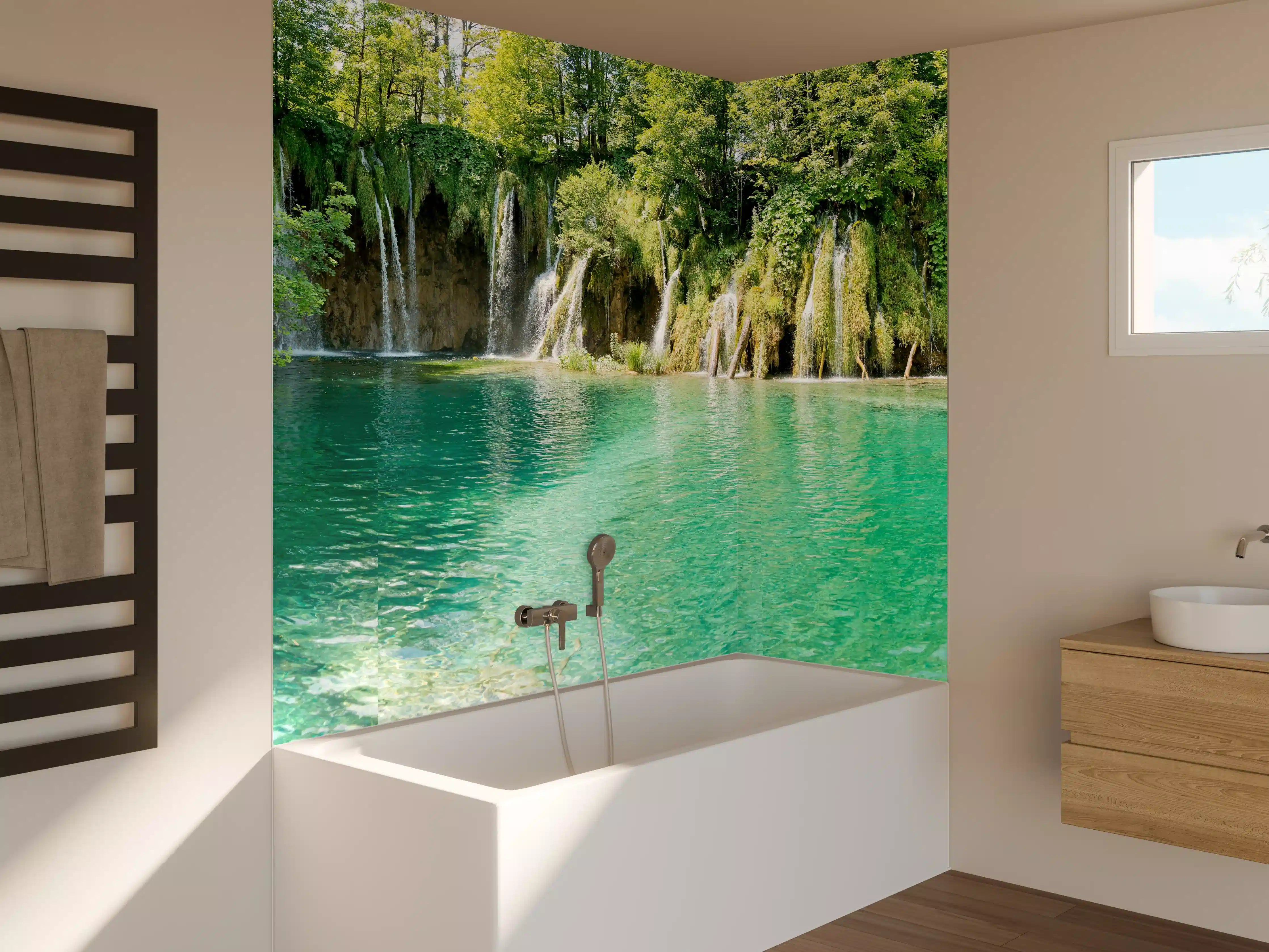 Badewannen-Rückwand - Aussicht im Nationalpark Plitvicer Seen - Kroatien
