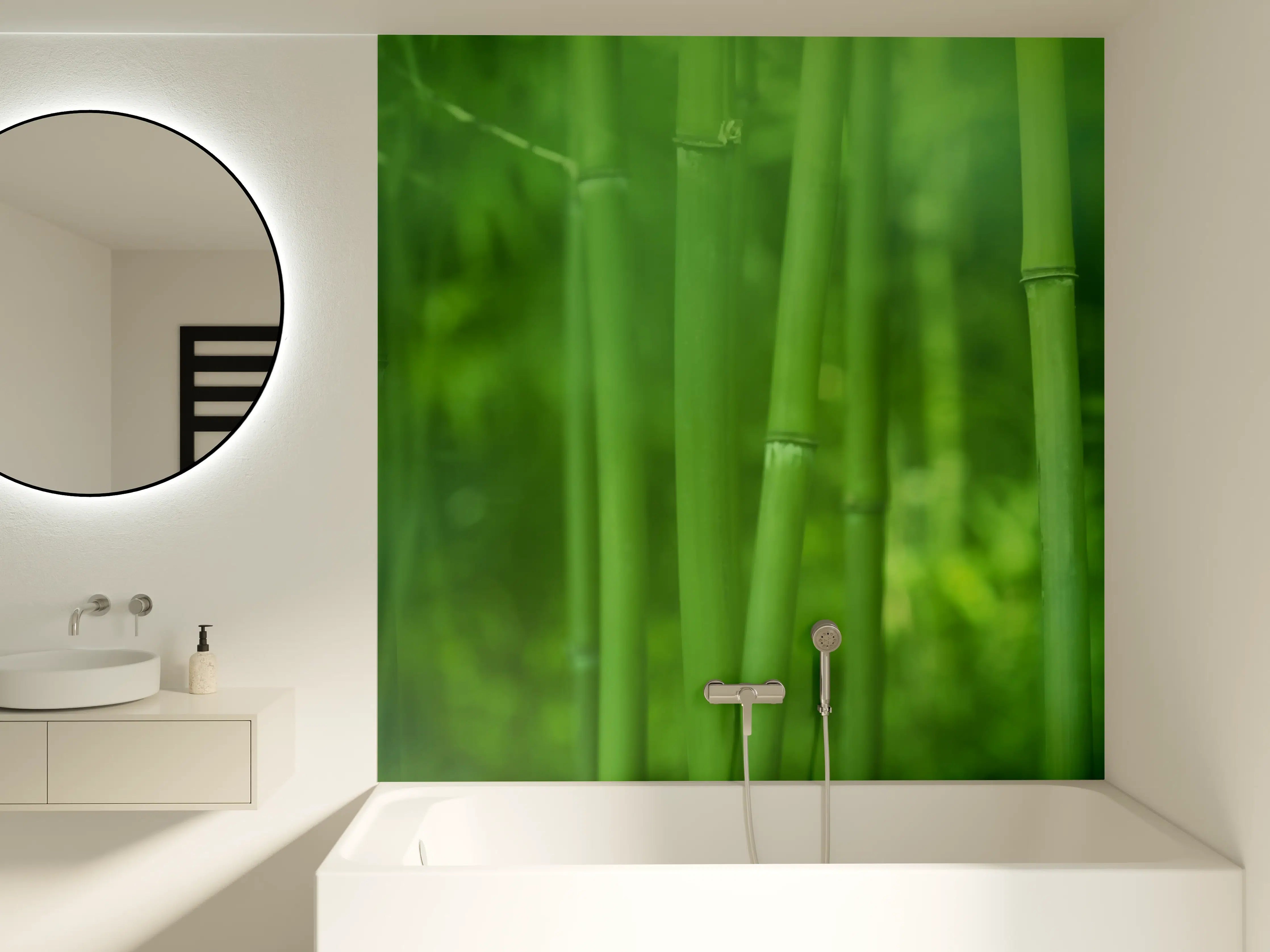 Badewannen-Rückwand - Bambuswald
