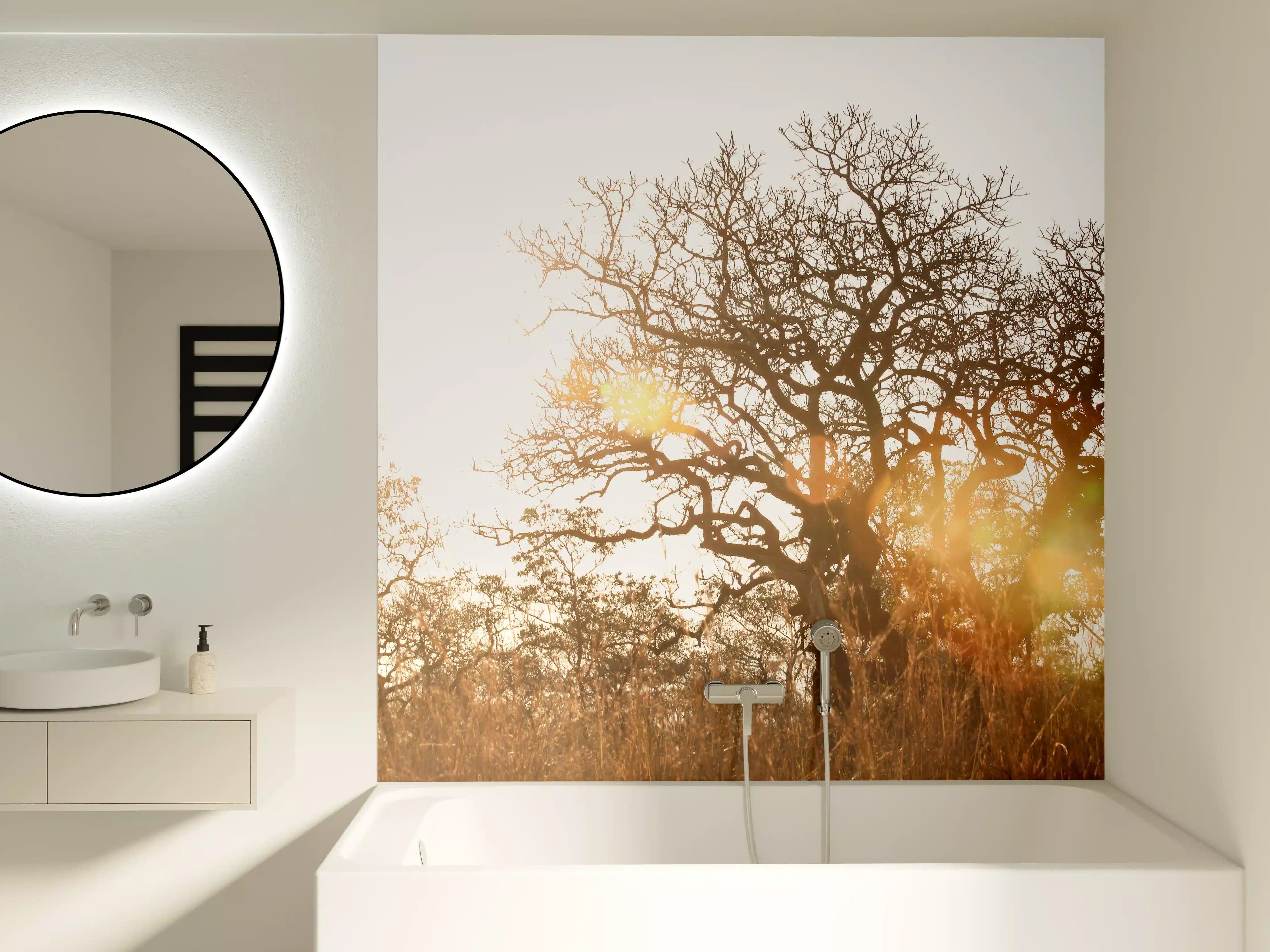 Badewannen-Rückwand - Baum im Feld