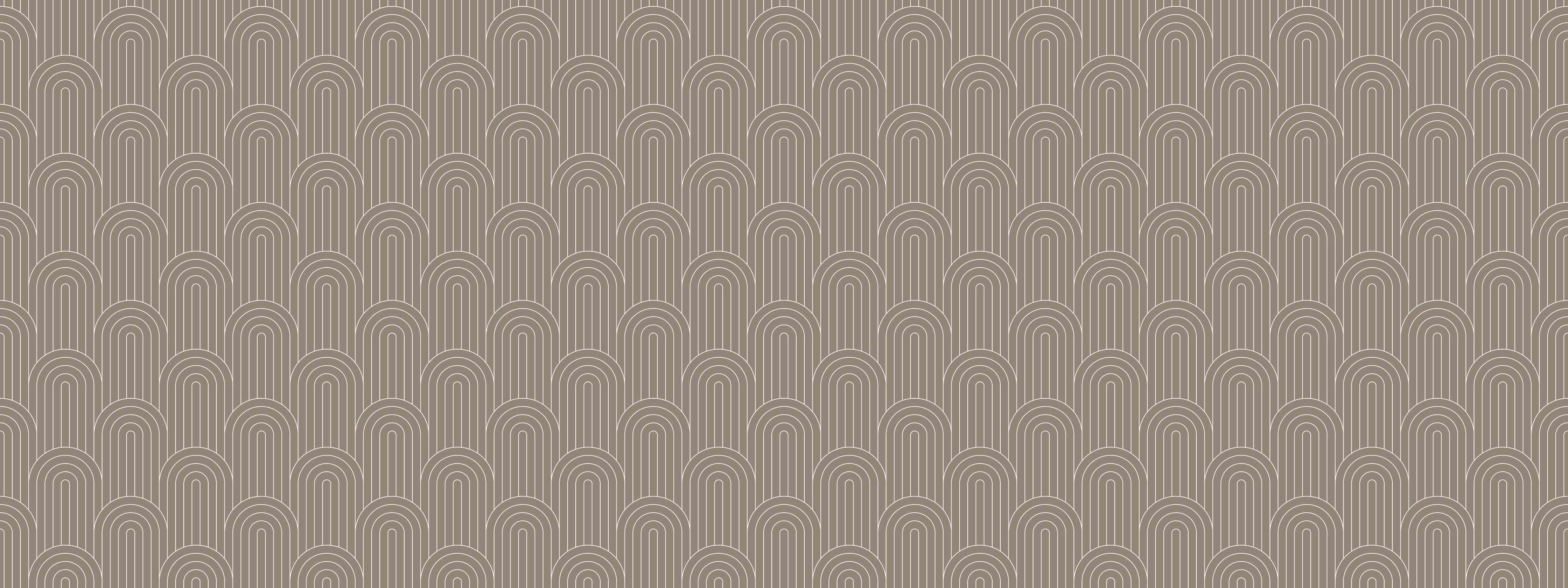 Badewannen-Rückwand-Beige Muster mit geometrischen Bögen