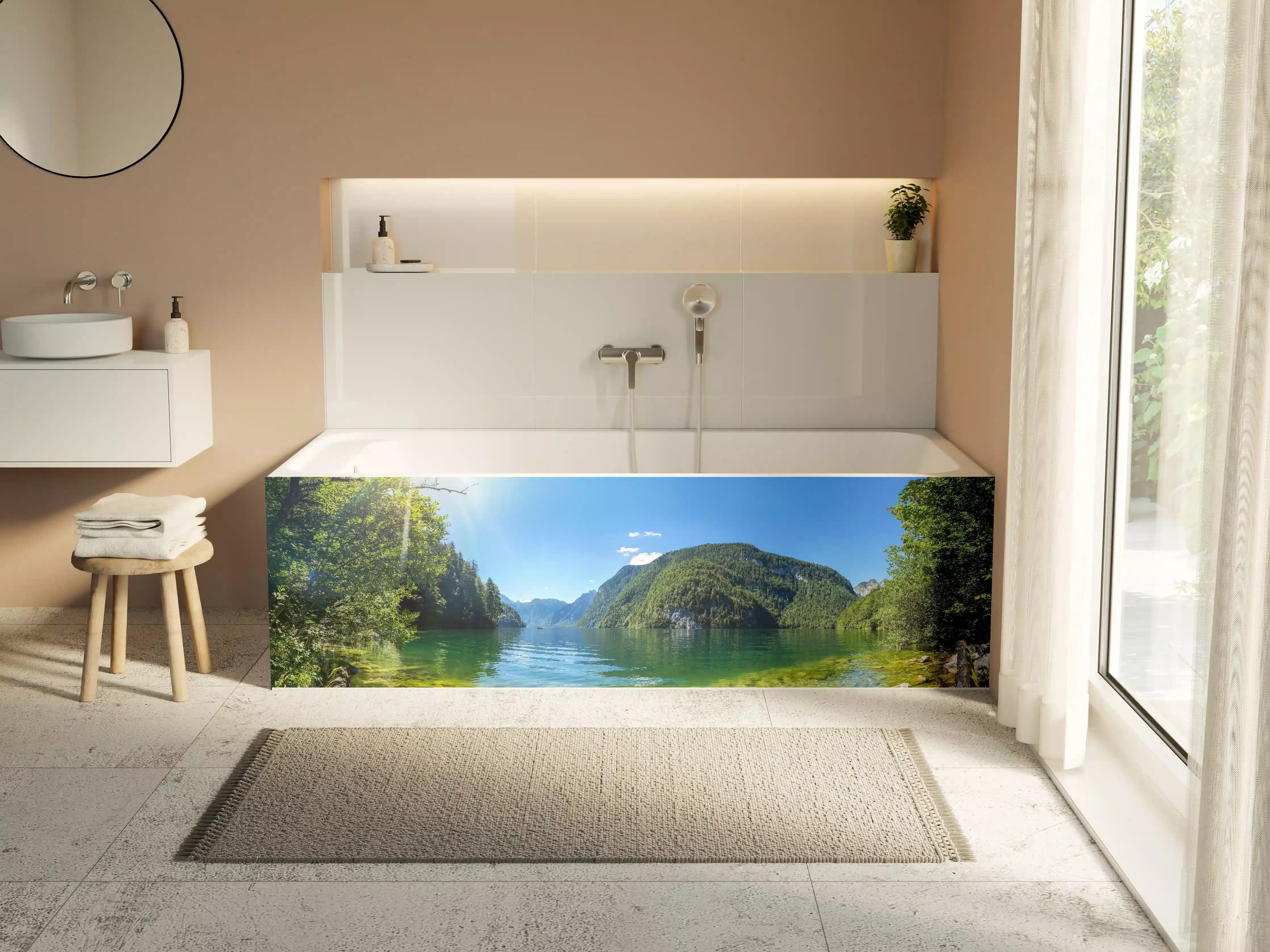 Badewannen-Rückwand - Berge Alpen Königsee Österreich