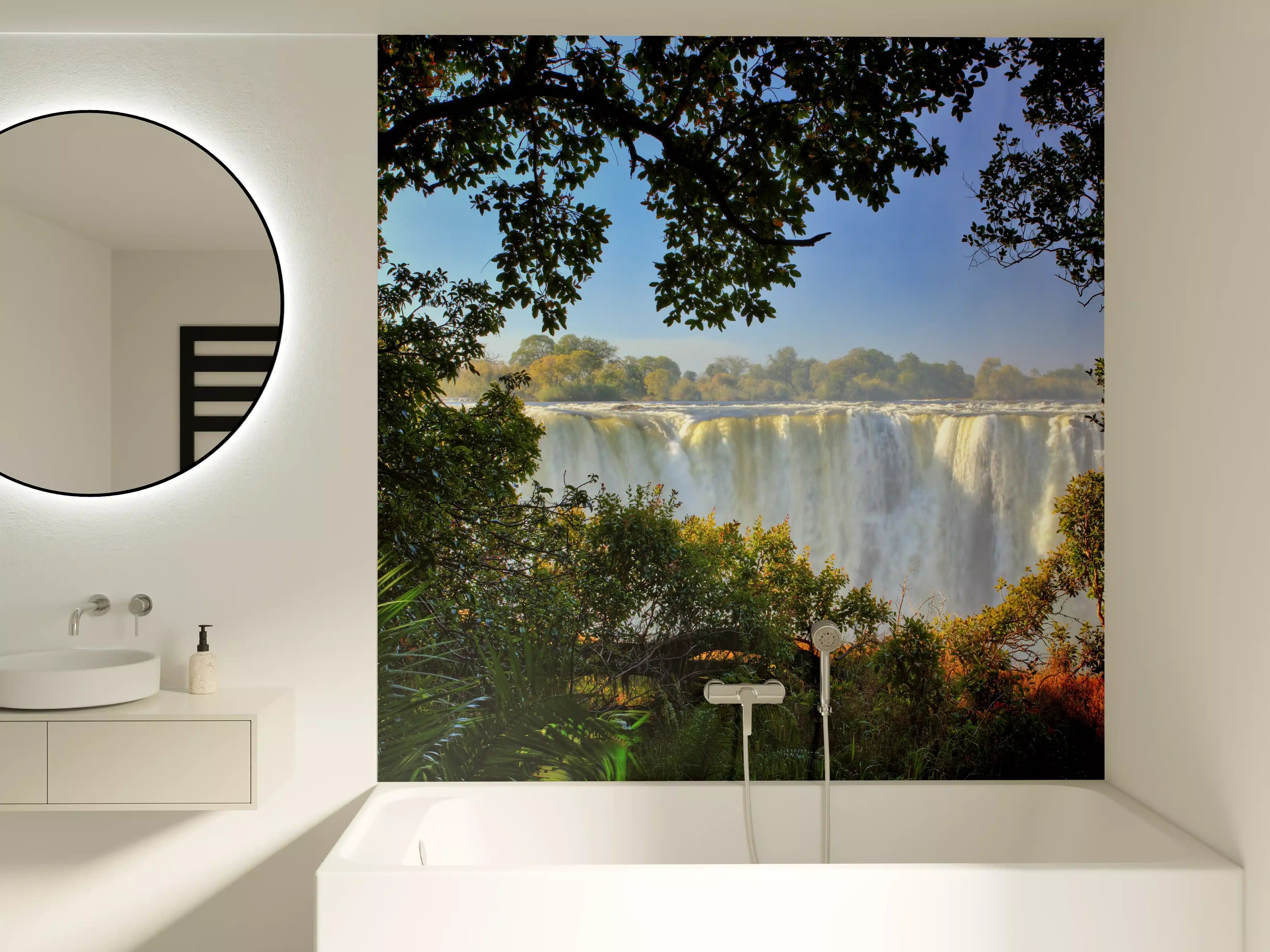 Badewannen-Rückwand - Besondere Perspektive auf Victoria Falls