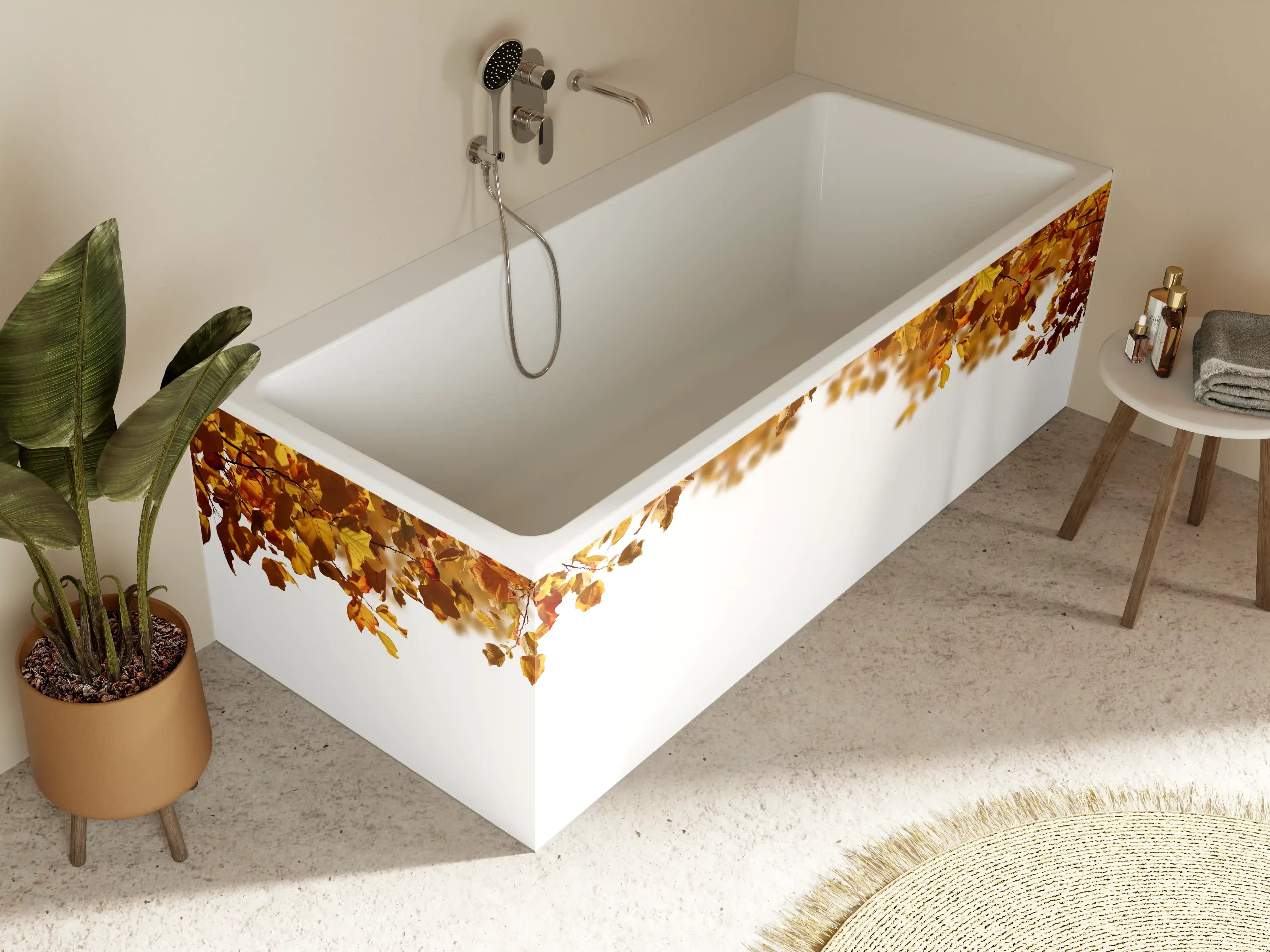Badewannen-Rückwand - Blätter im Herbst