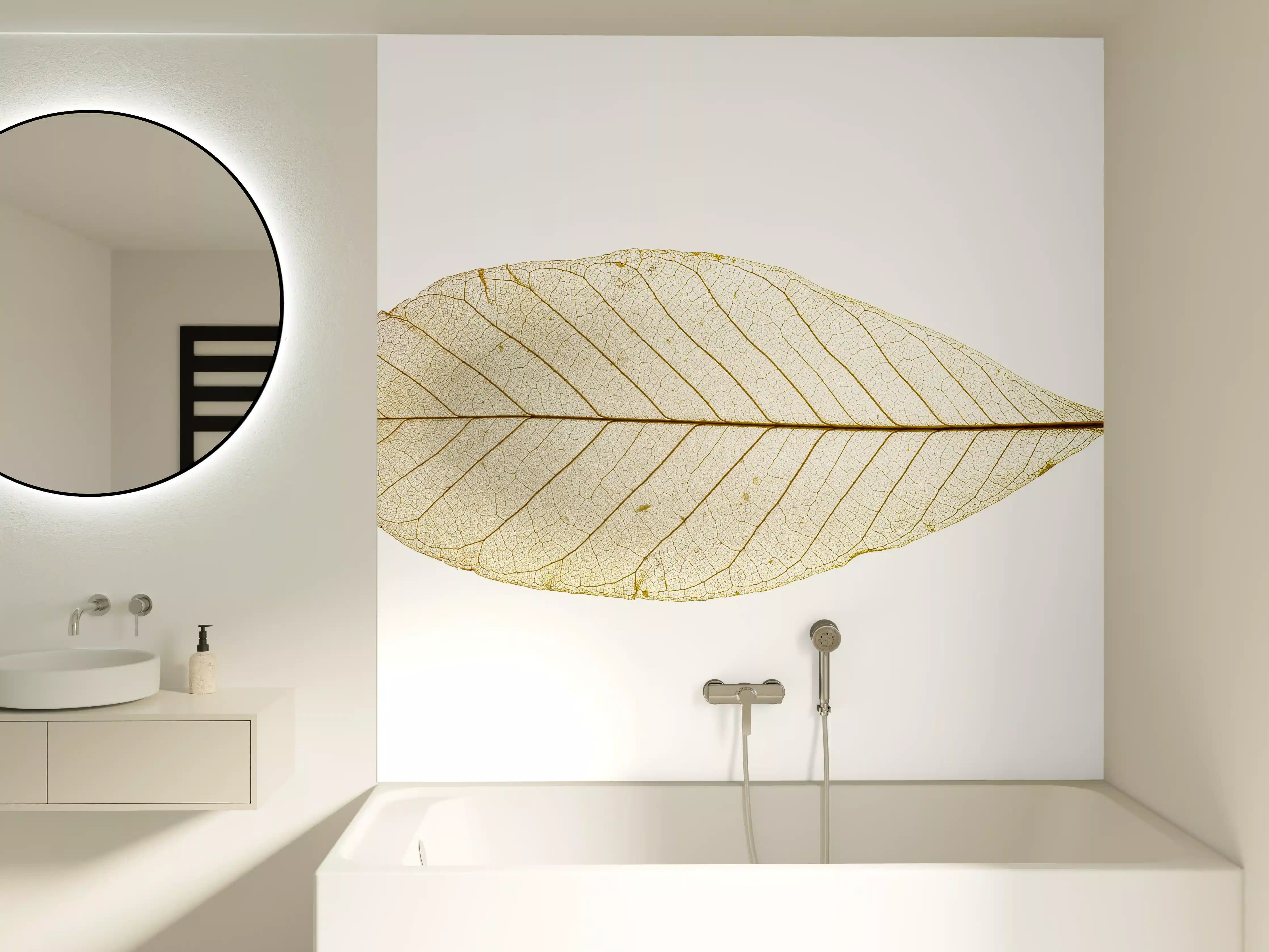 Badewannen-Rückwand - Blatt-Textur-Muster