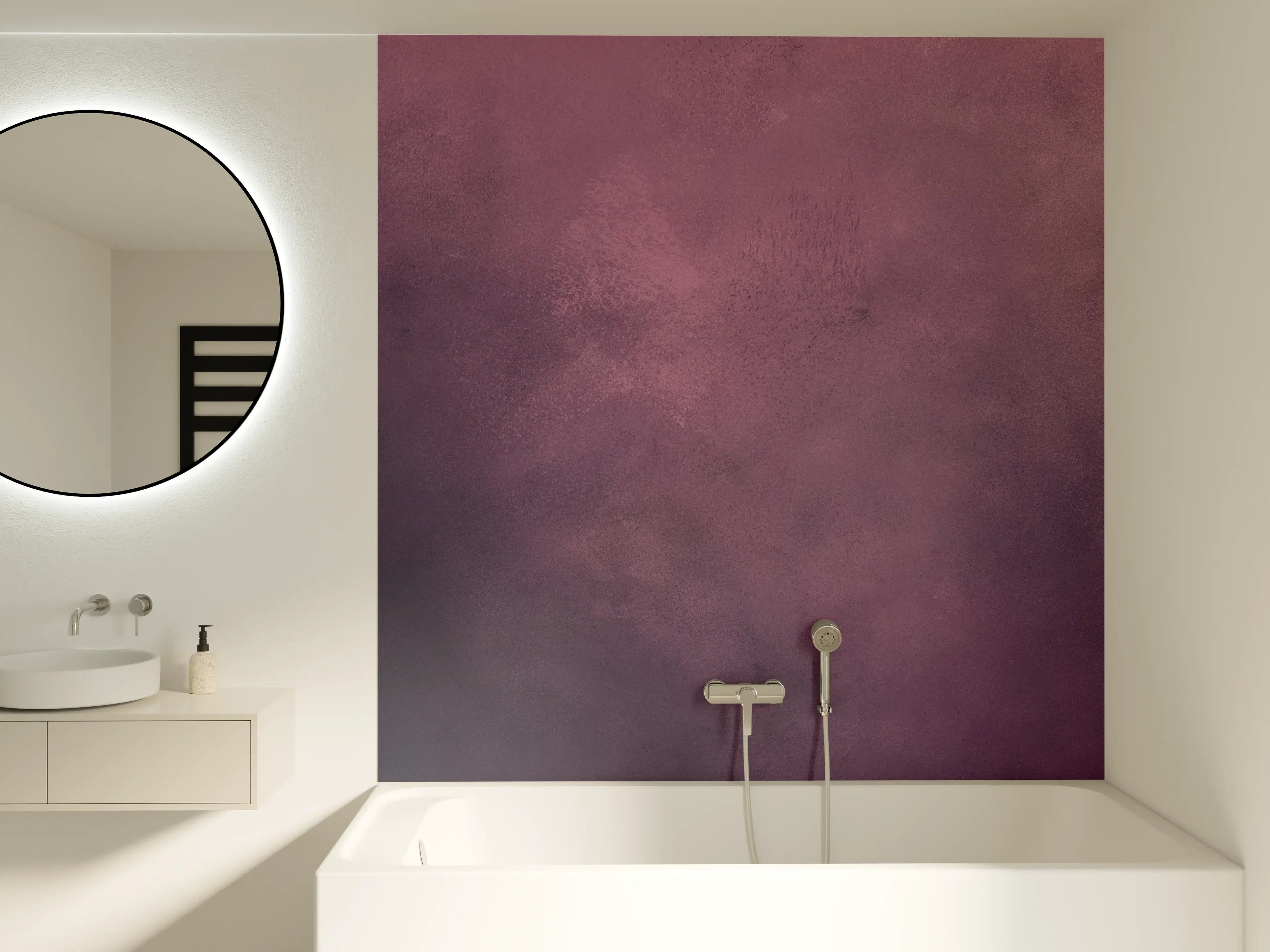 Badewannen-Rückwand - Blaue und violette Marmor-Textur
