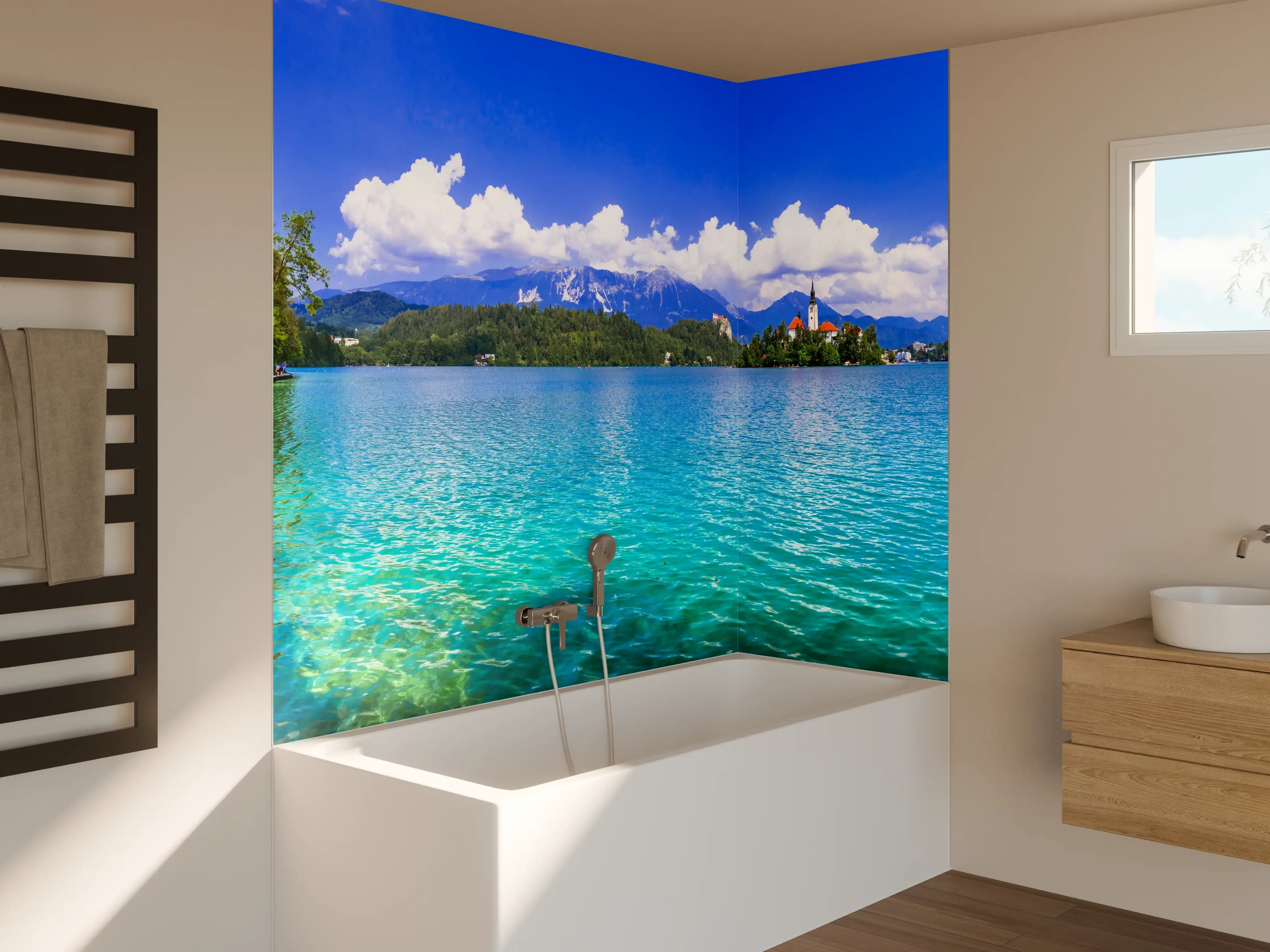 Badewannen-Rückwand - Bleder See in Slowenien 1