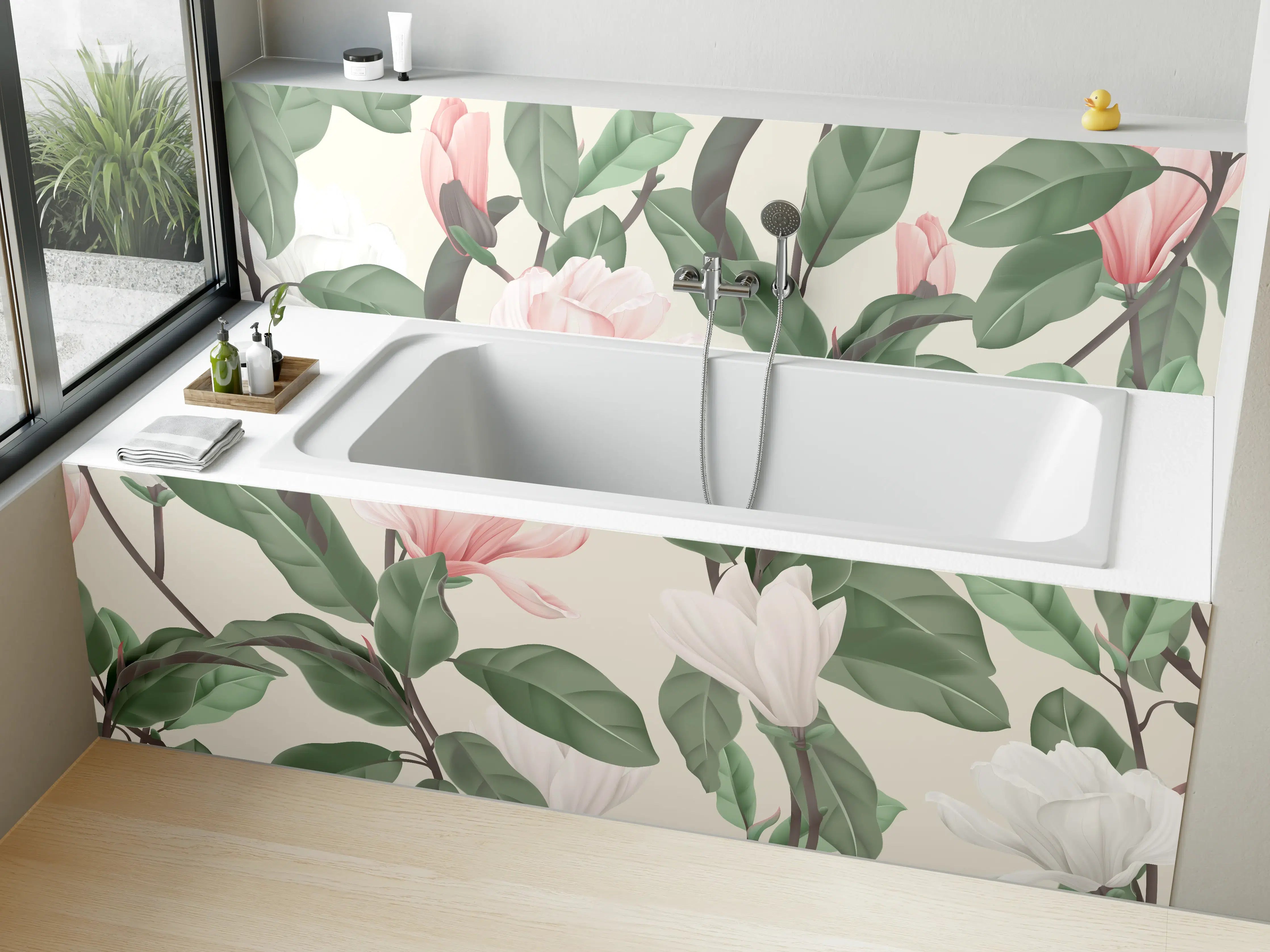 Badewannen-Rückwand - Blüten - wild & wunderschön