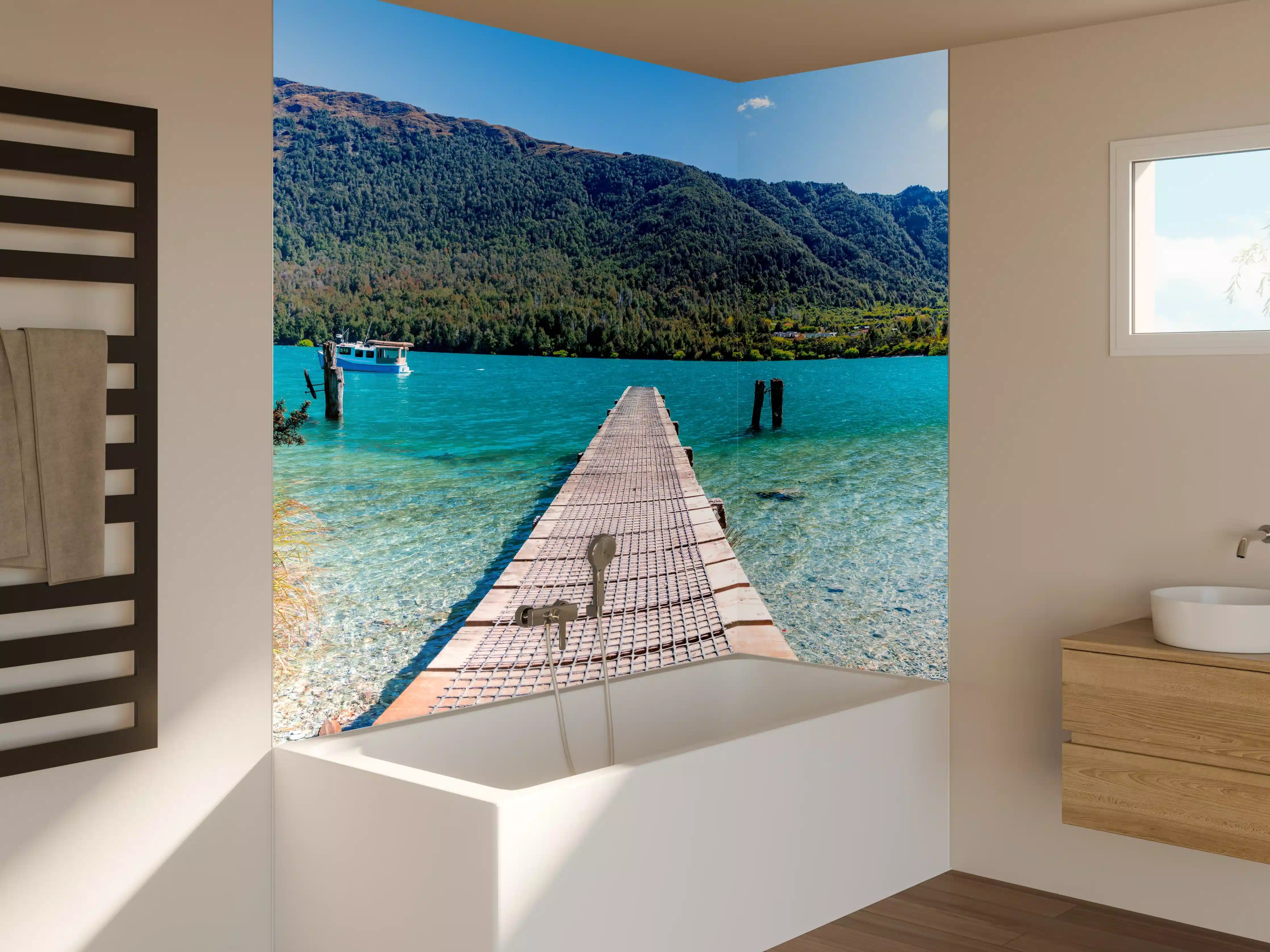 Badewannen-Rückwand - Bob's Cove Bucht in Neuseeland