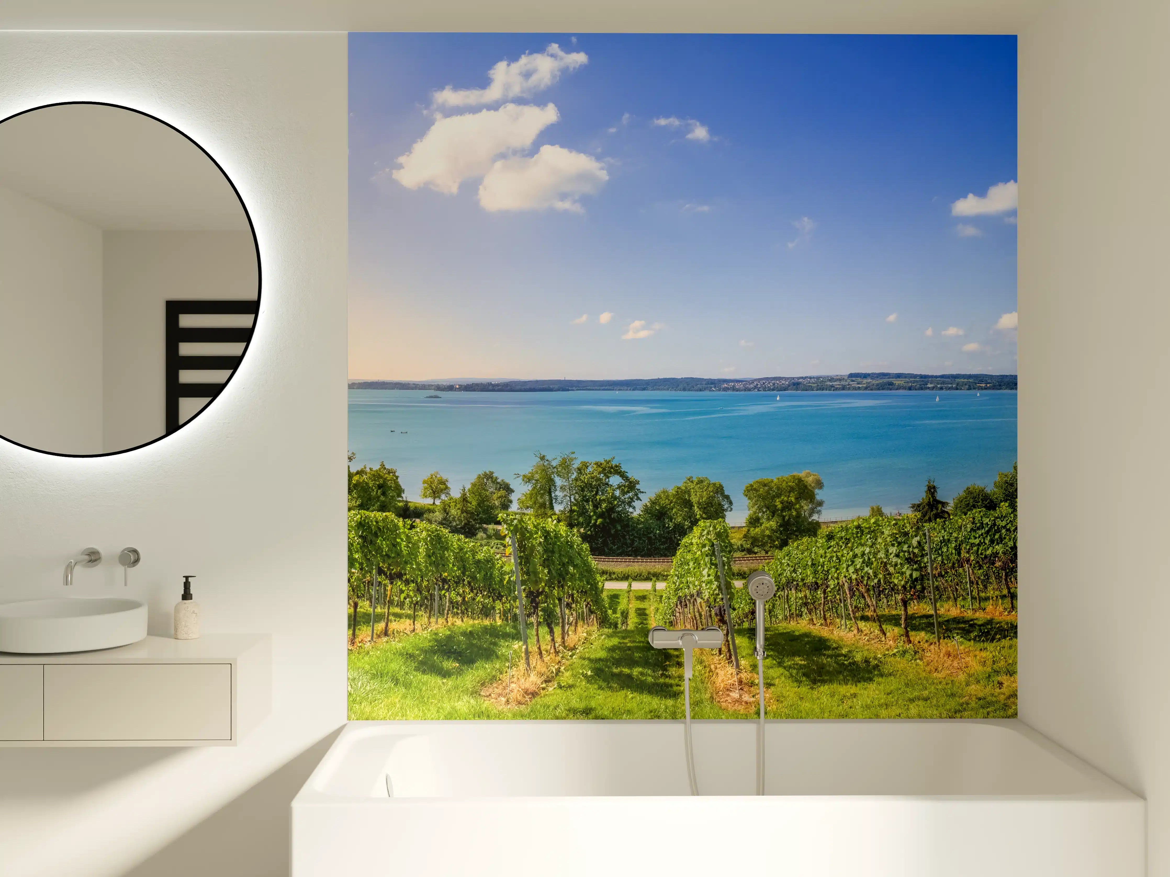 Badewannen-Rückwand - Bodensee Panorama in Birnau