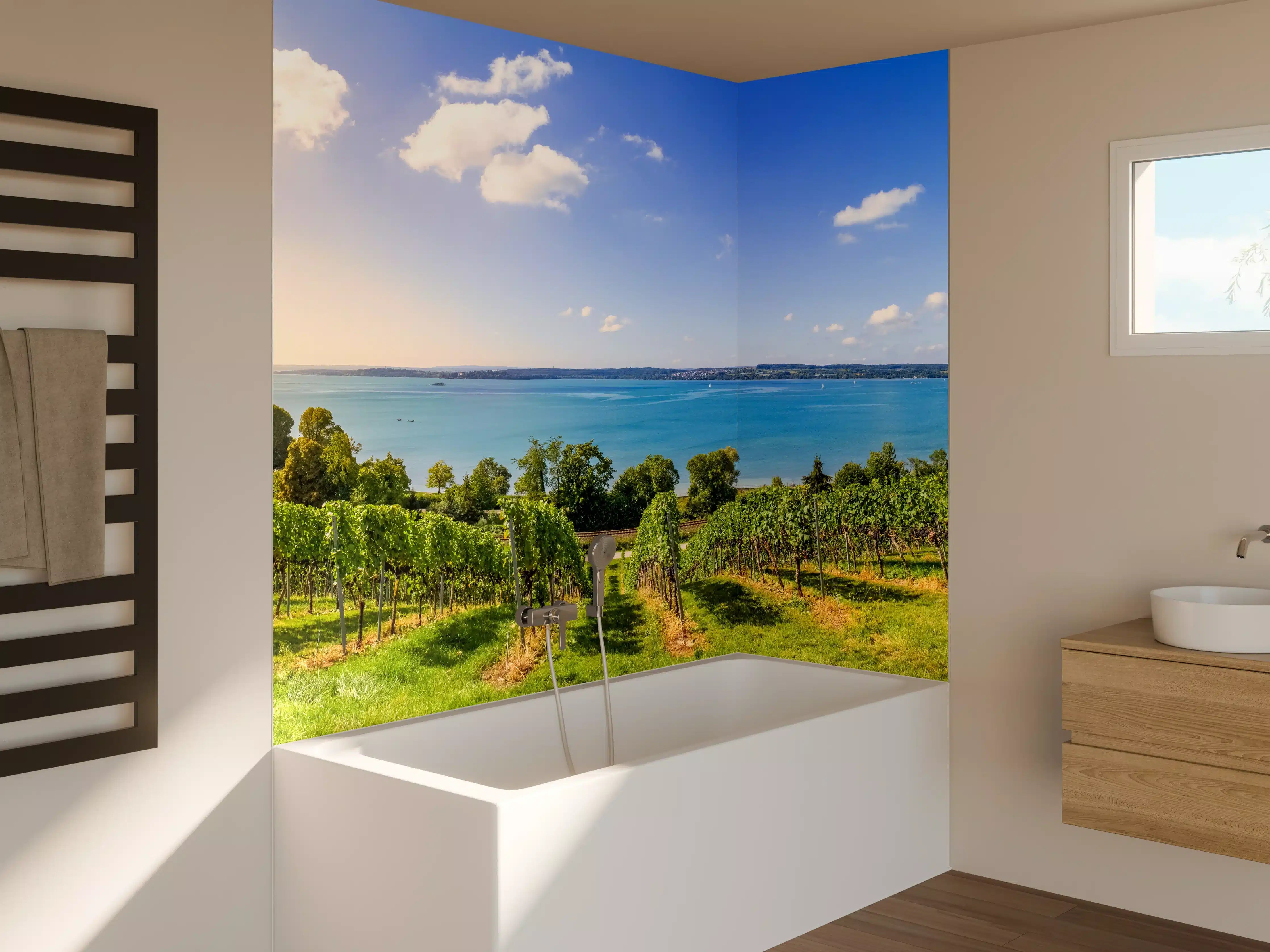 Badewannen-Rückwand - Bodensee Panorama in Birnau