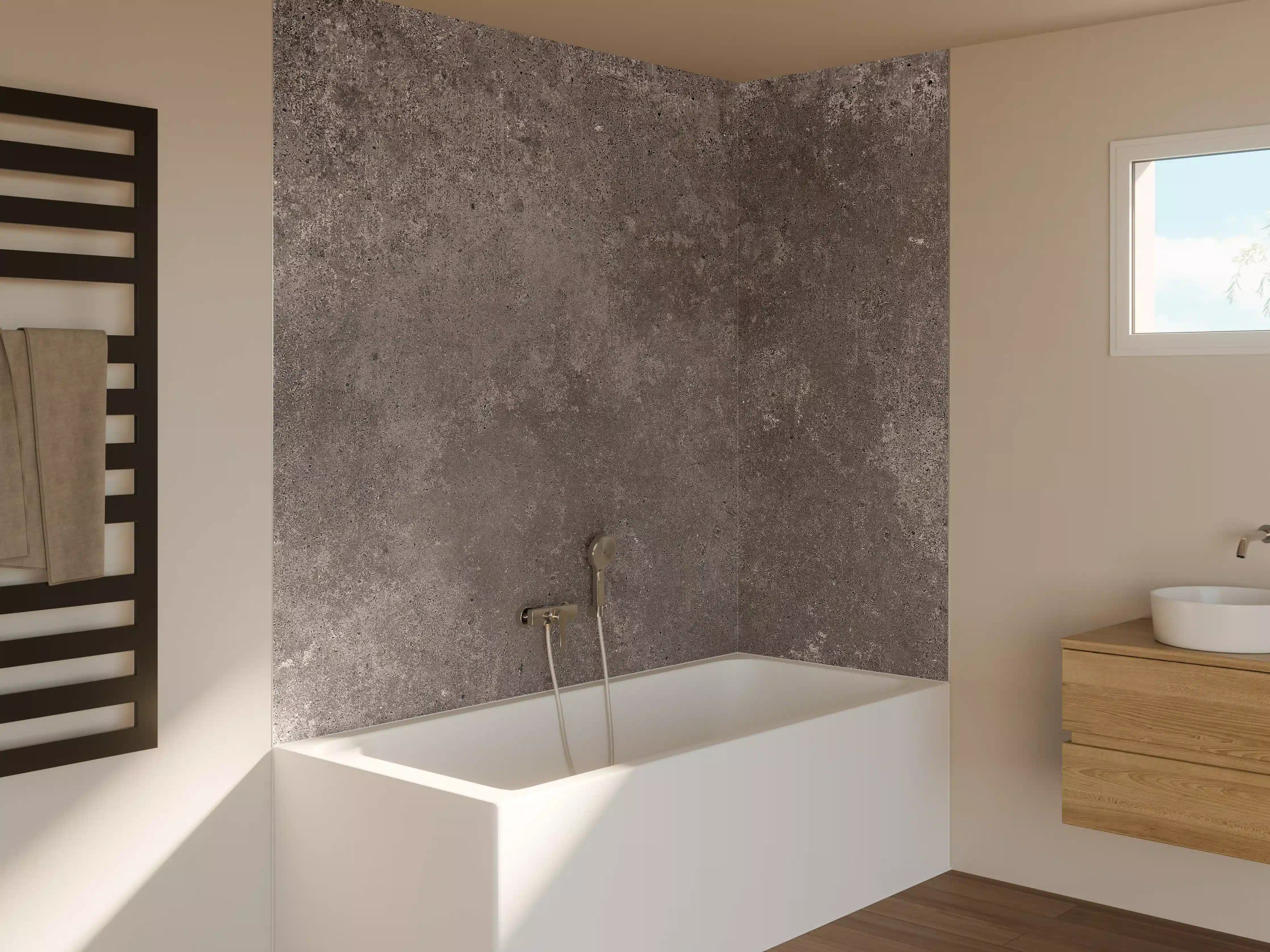 Badewannen-Rückwand - Bräunliche luxuriöse Marmortextur