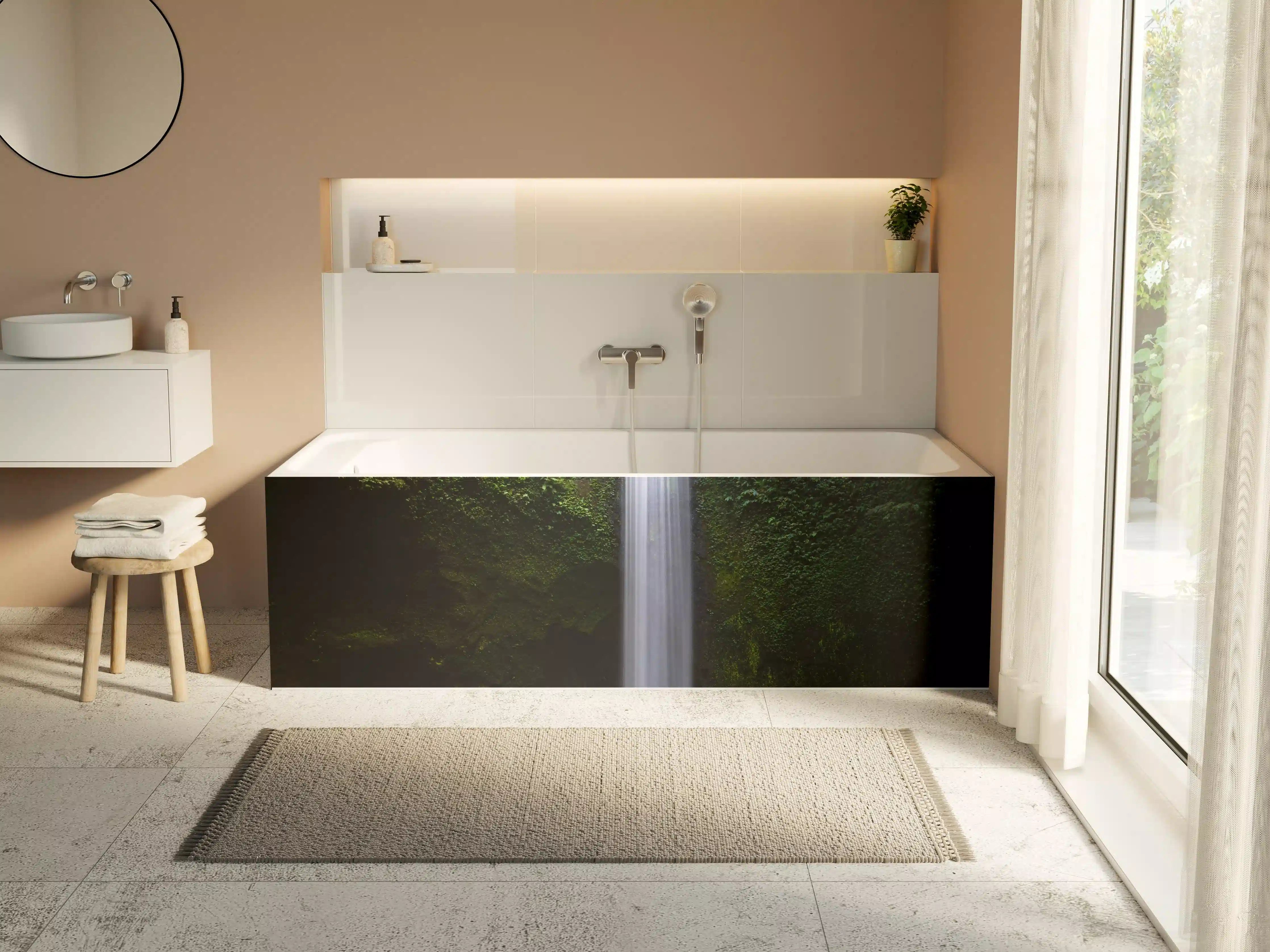 Badewannen-Rückwand - Brillante Kaskade auf Bali