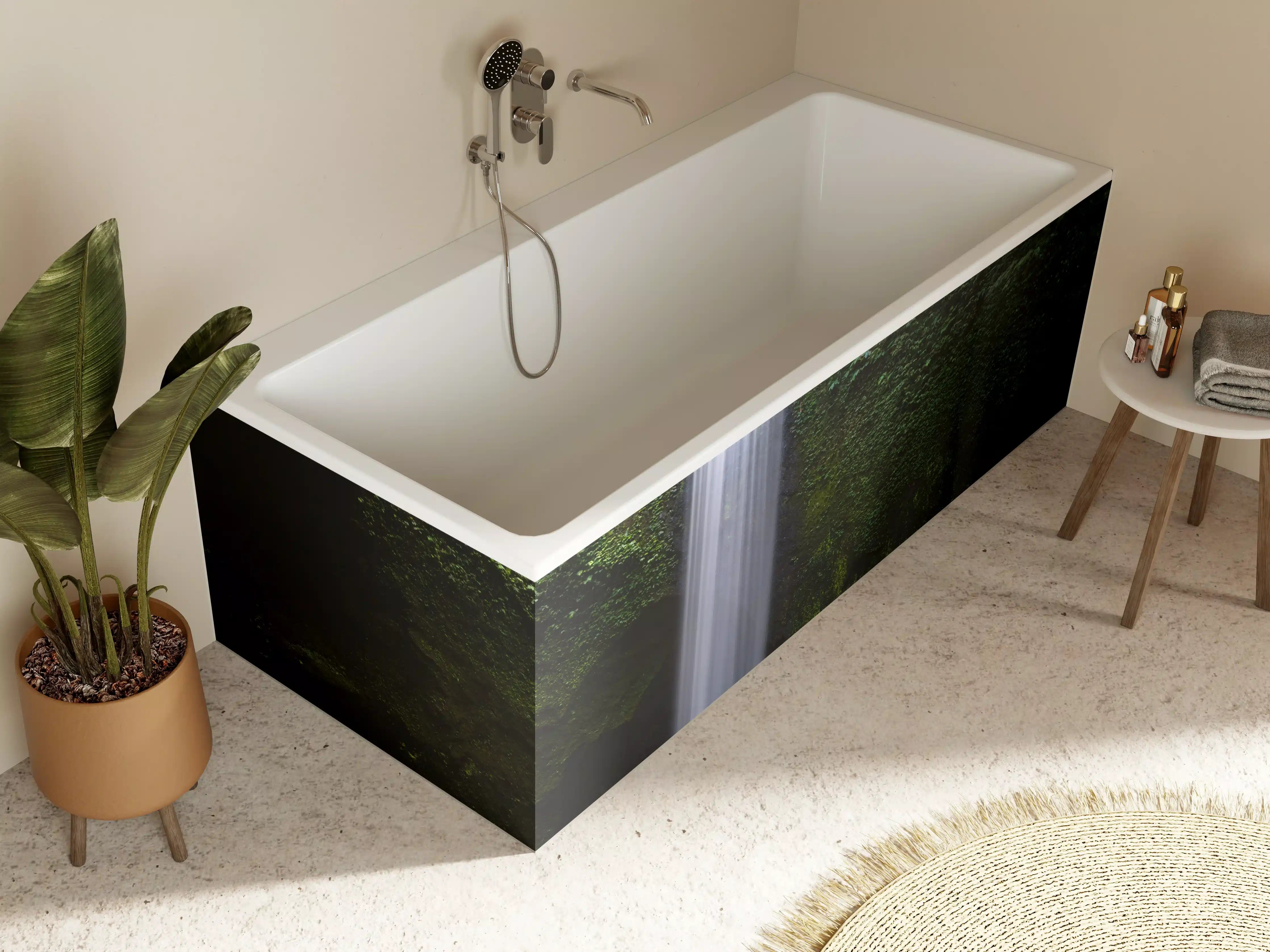 Badewannen-Rückwand - Brillante Kaskade auf Bali