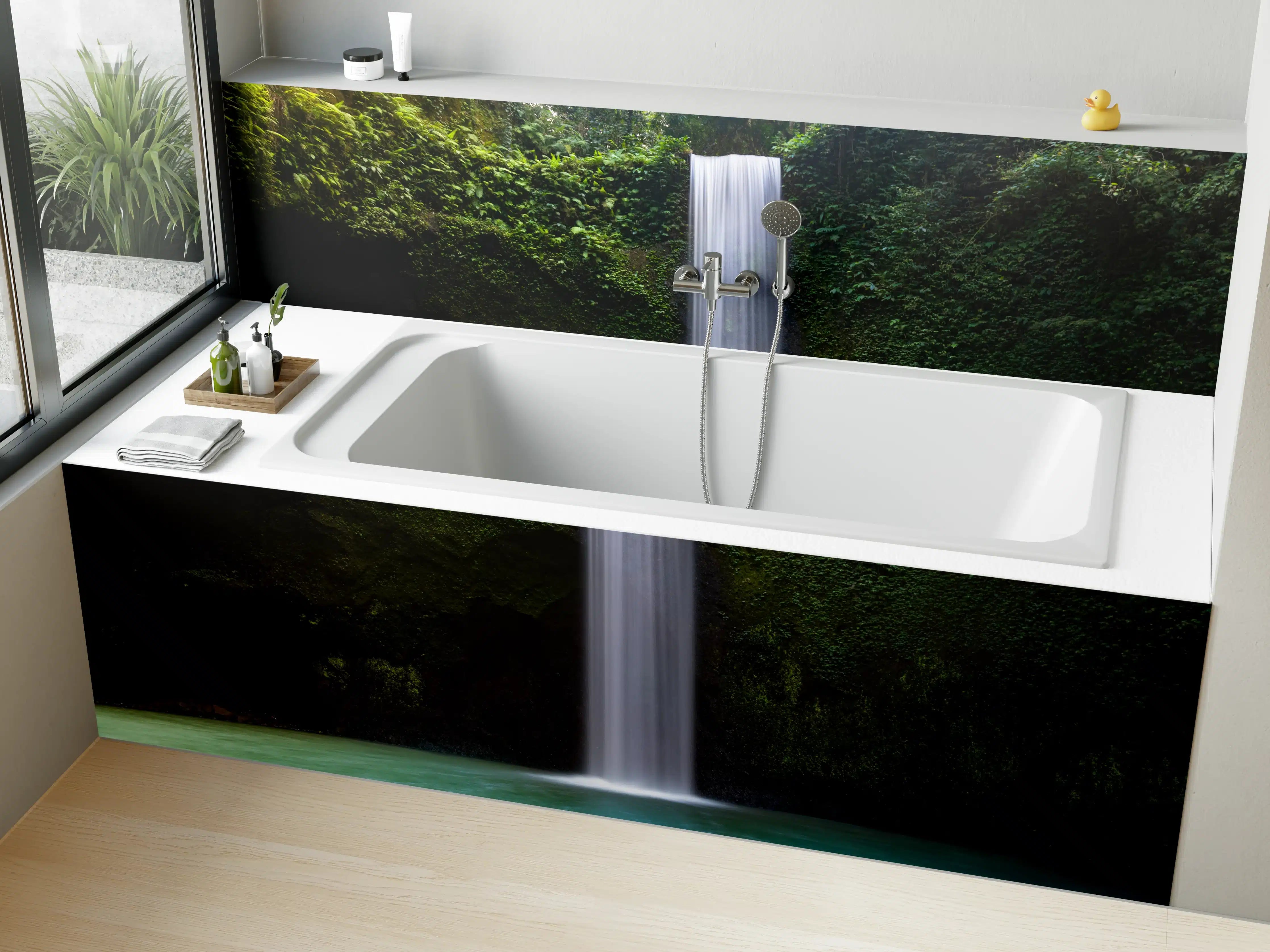 Badewannen-Rückwand - Brillante Kaskade auf Bali