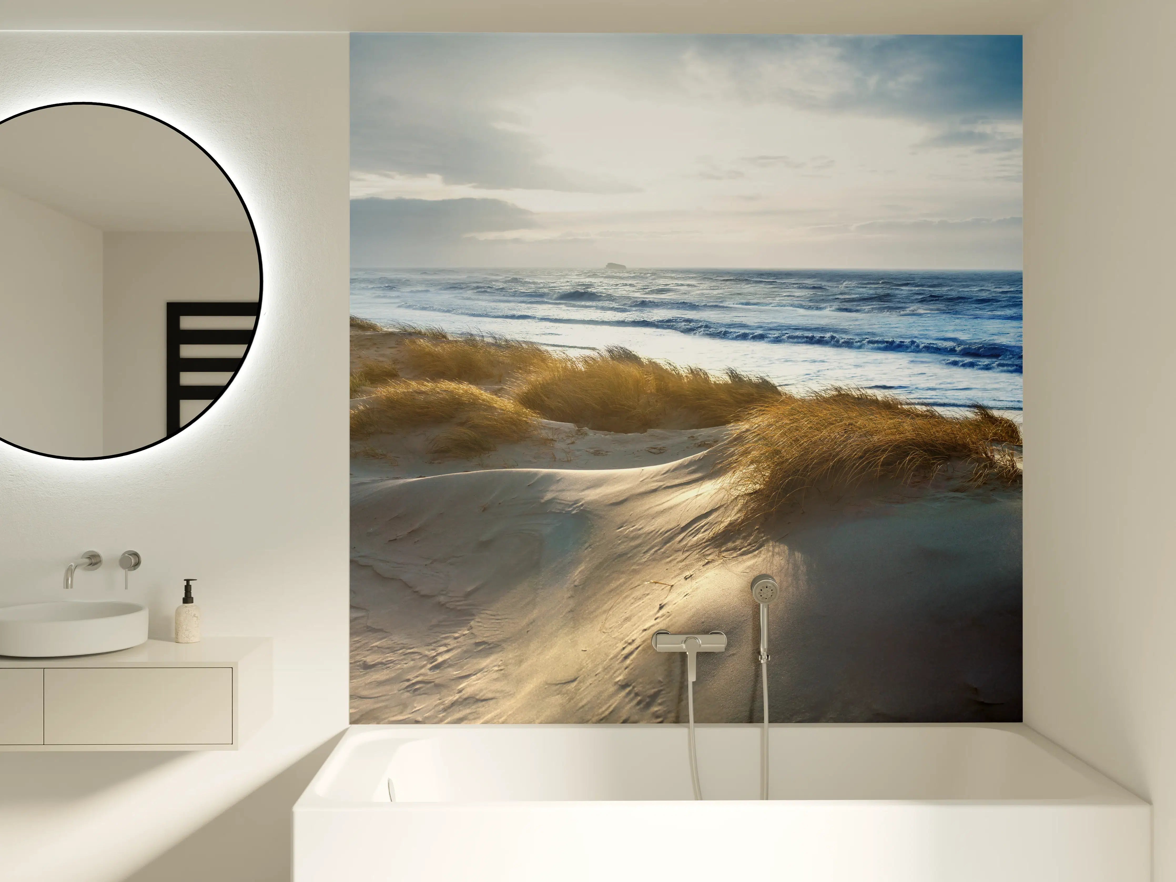 Badewannen-Rückwand - Dänische Nordseeküste