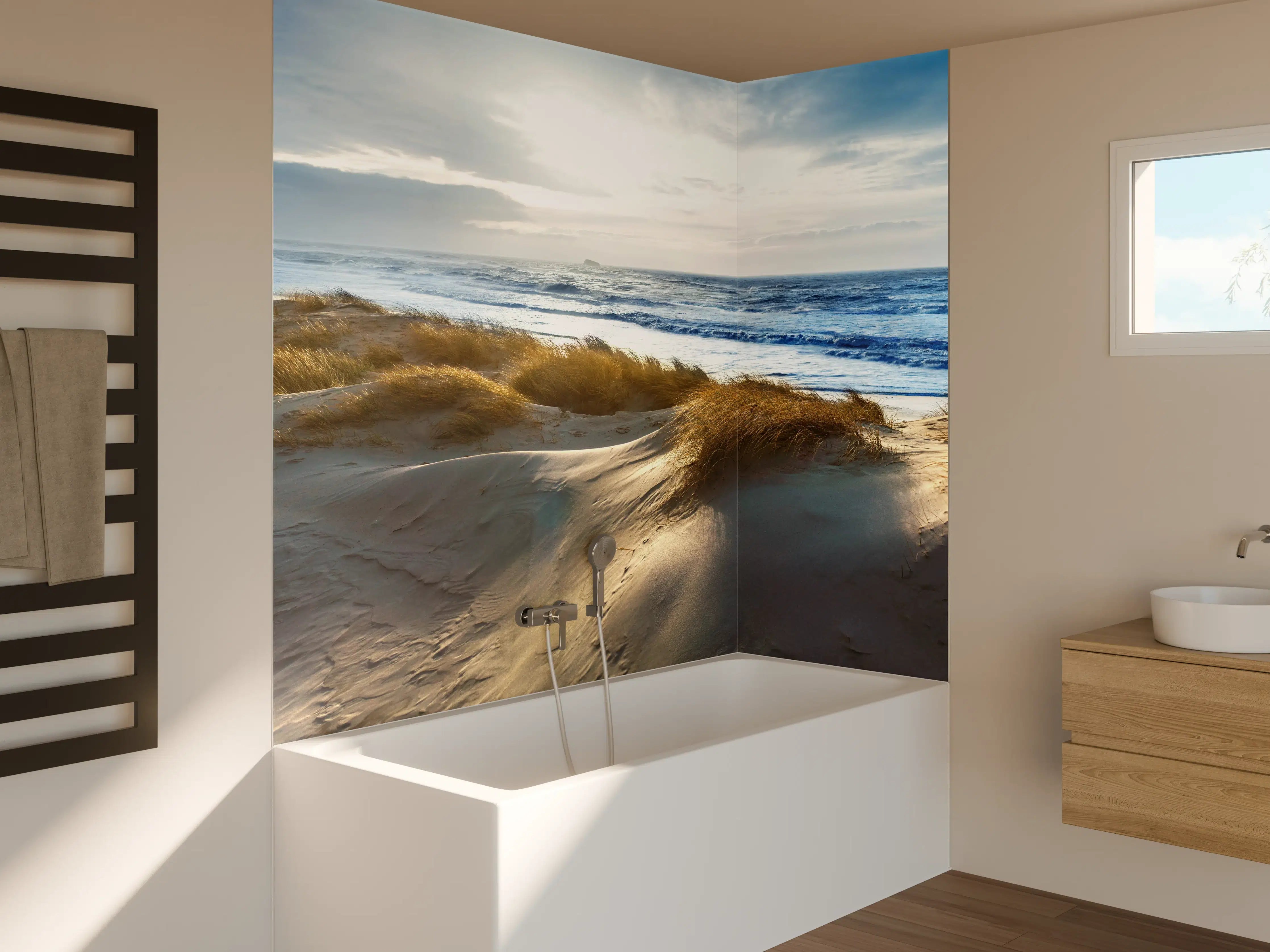 Badewannen-Rückwand - Dänische Nordseeküste