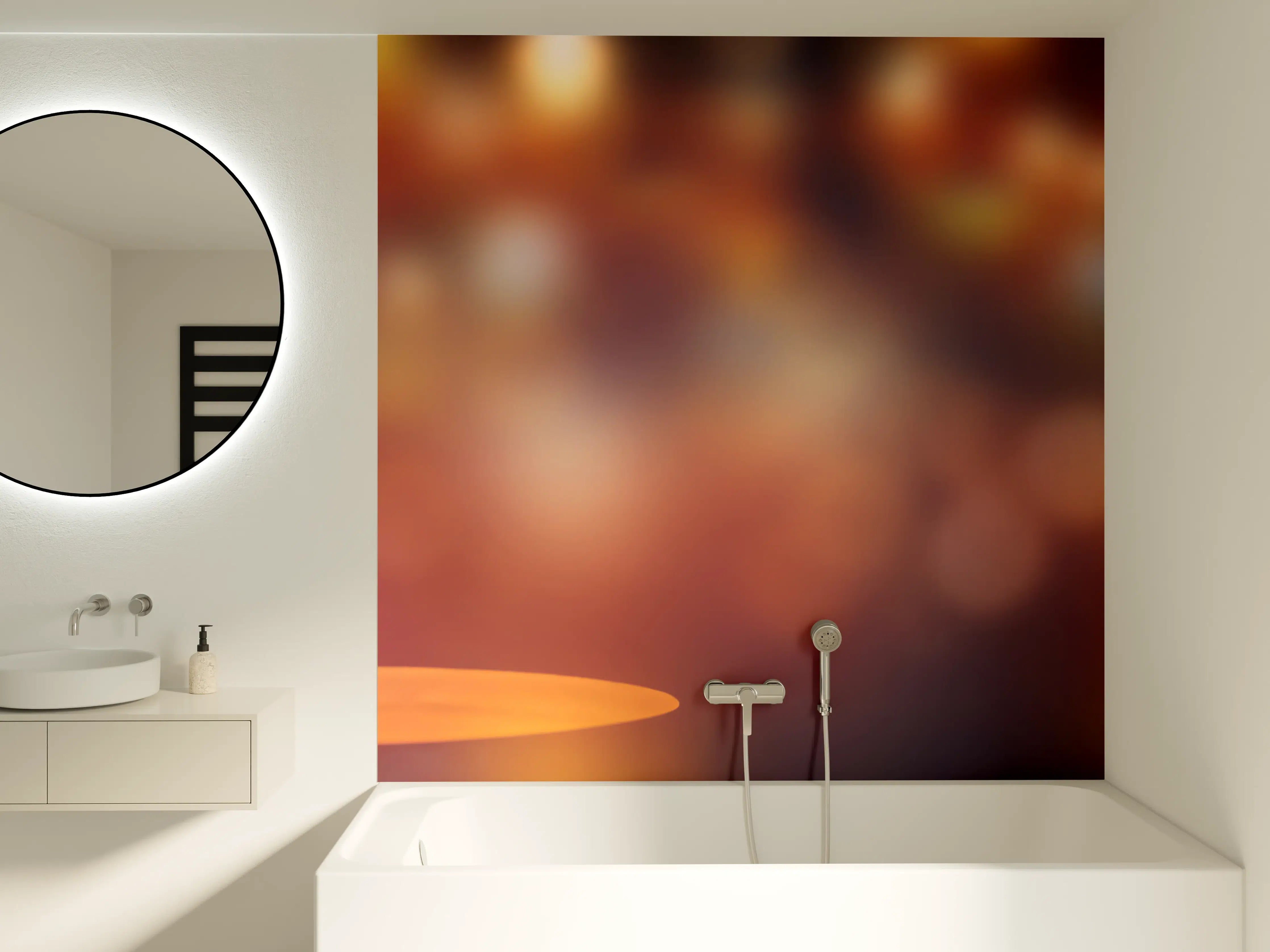 Badewannen-Rückwand - Den Teelichter bringen