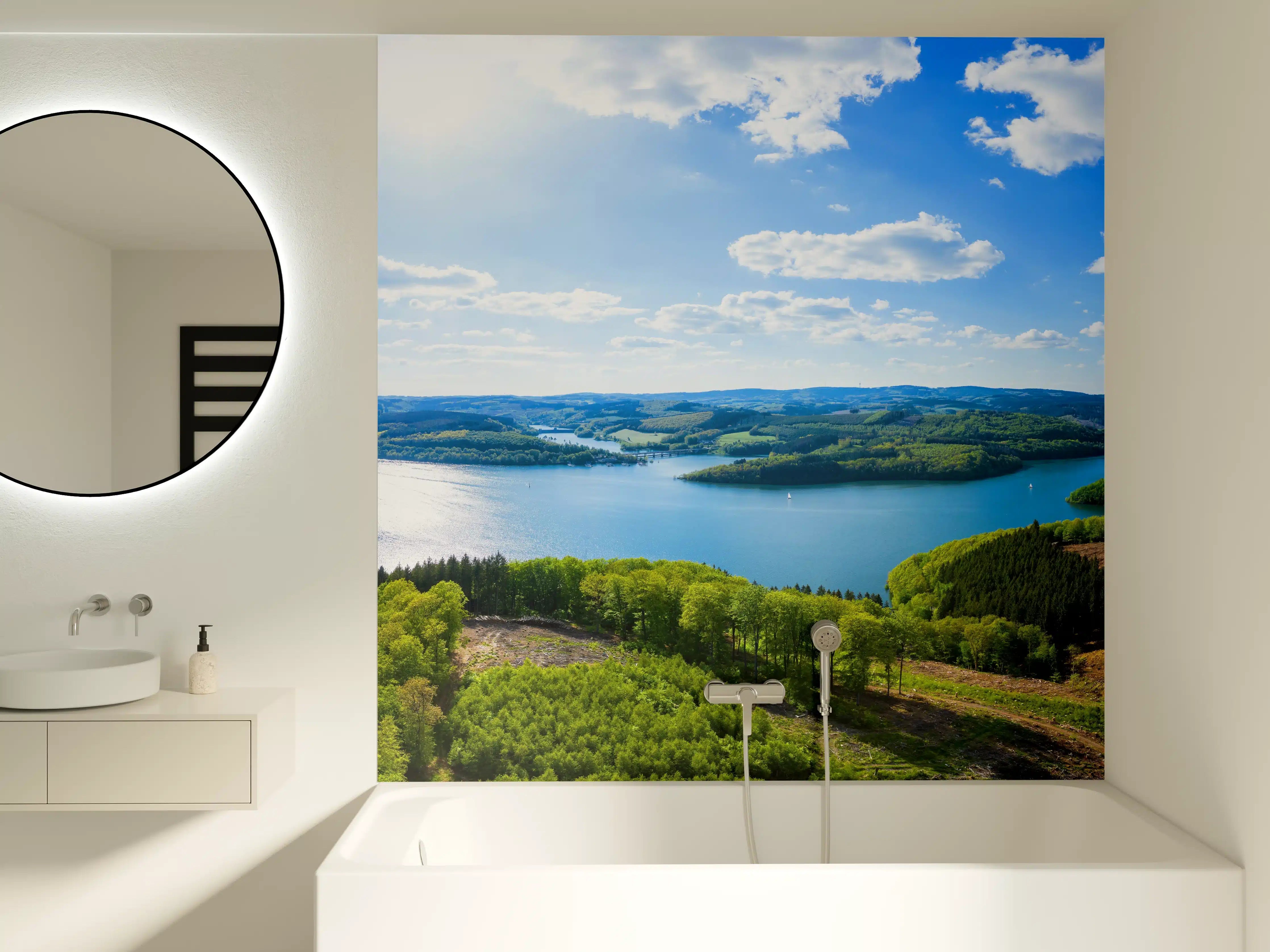 Badewannen-Rückwand - Der Bigge See im Frühling - Deutschland