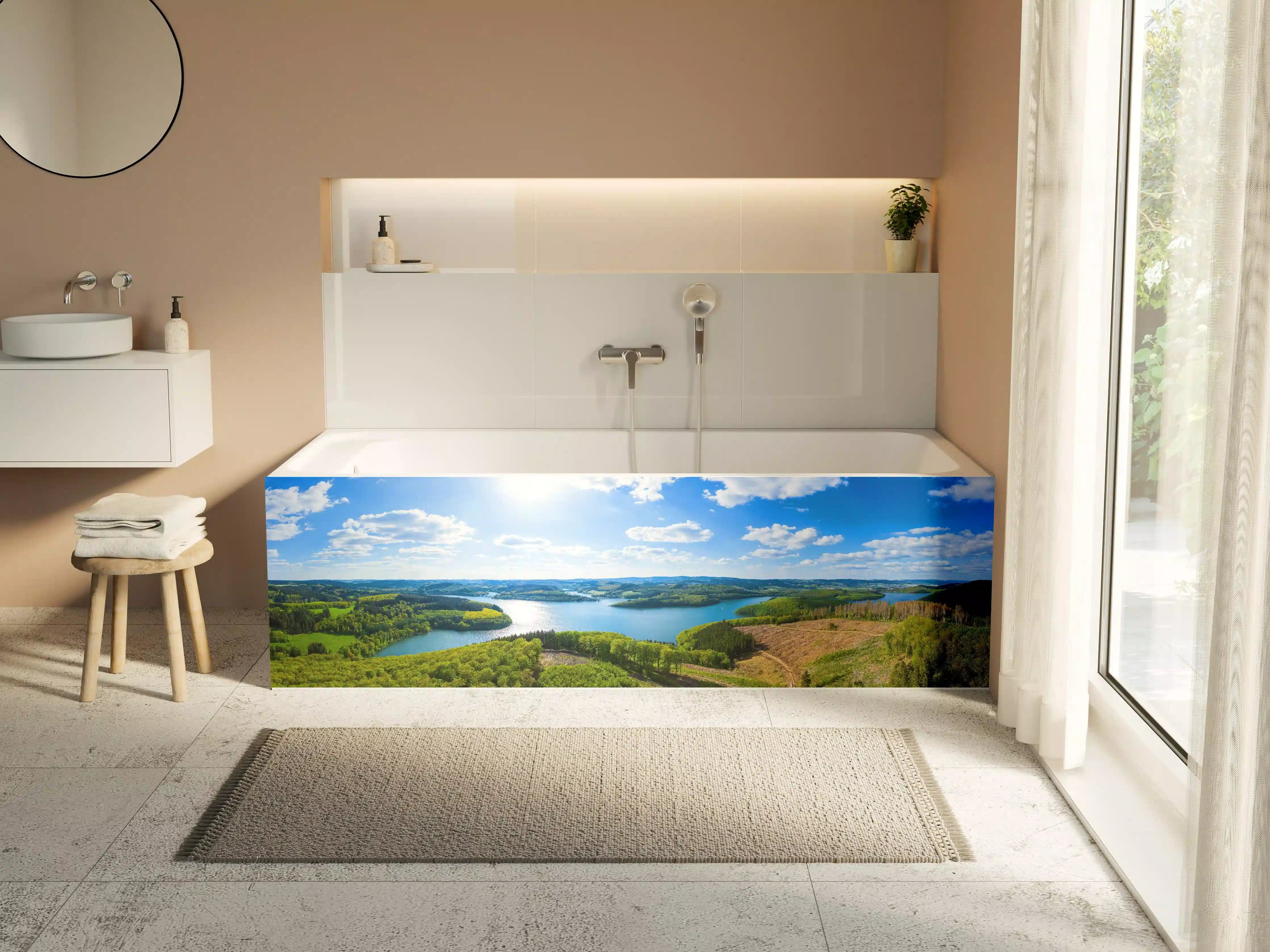 Badewannen-Rückwand - Der Bigge See im Frühling - Deutschland