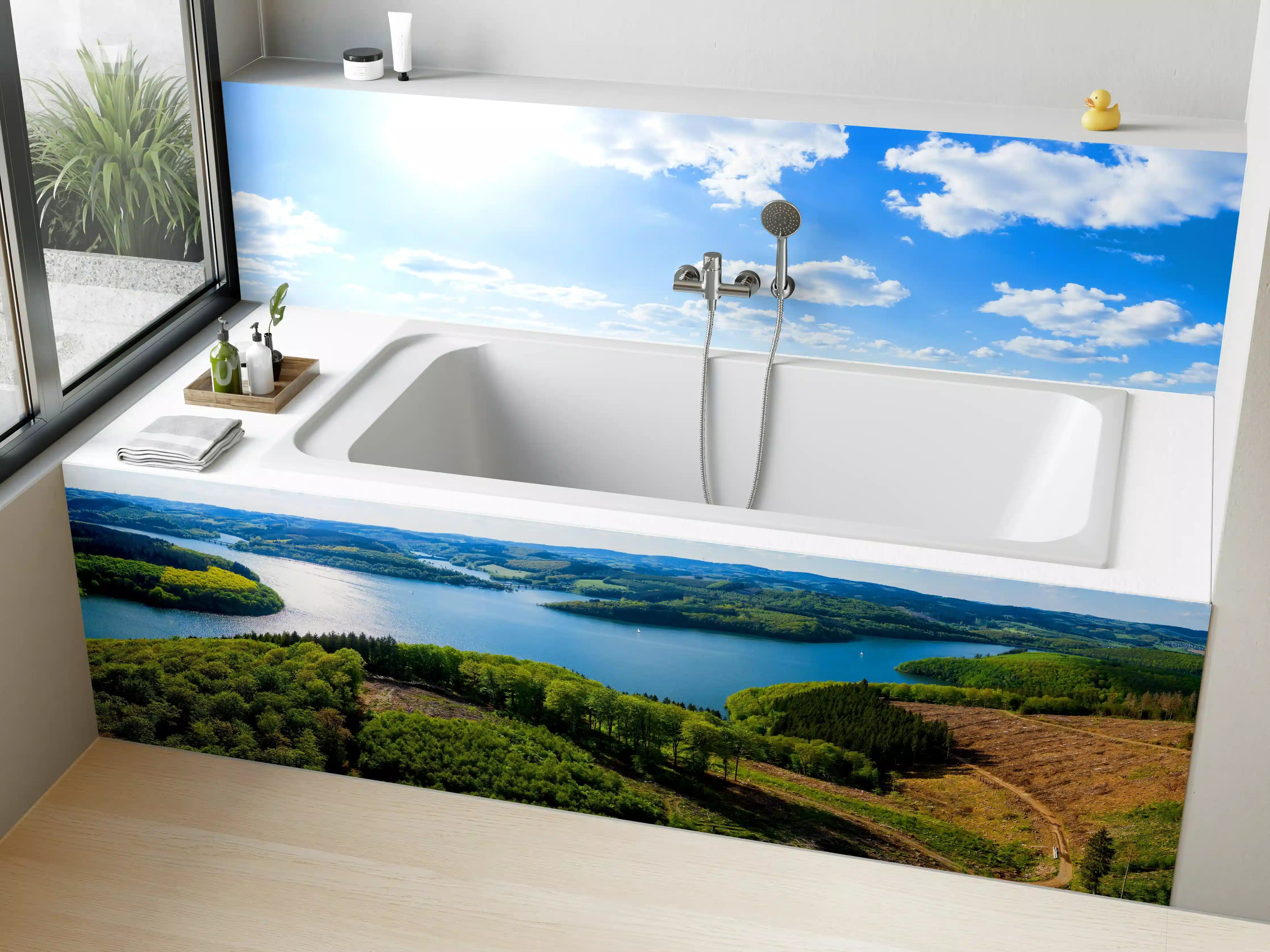Badewannen-Rückwand - Der Bigge See im Frühling - Deutschland