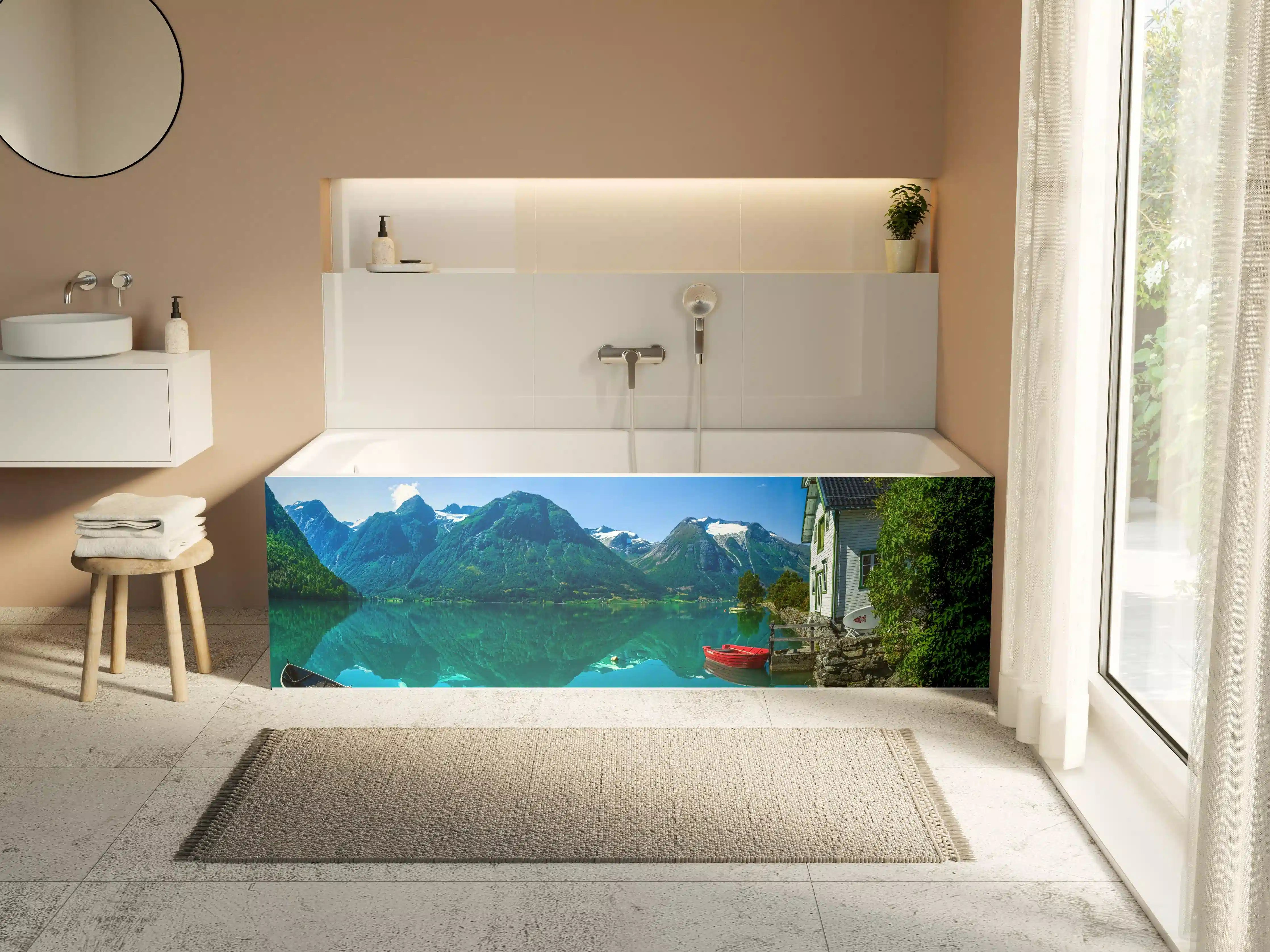Badewannen-Rückwand - Der Gletschersee