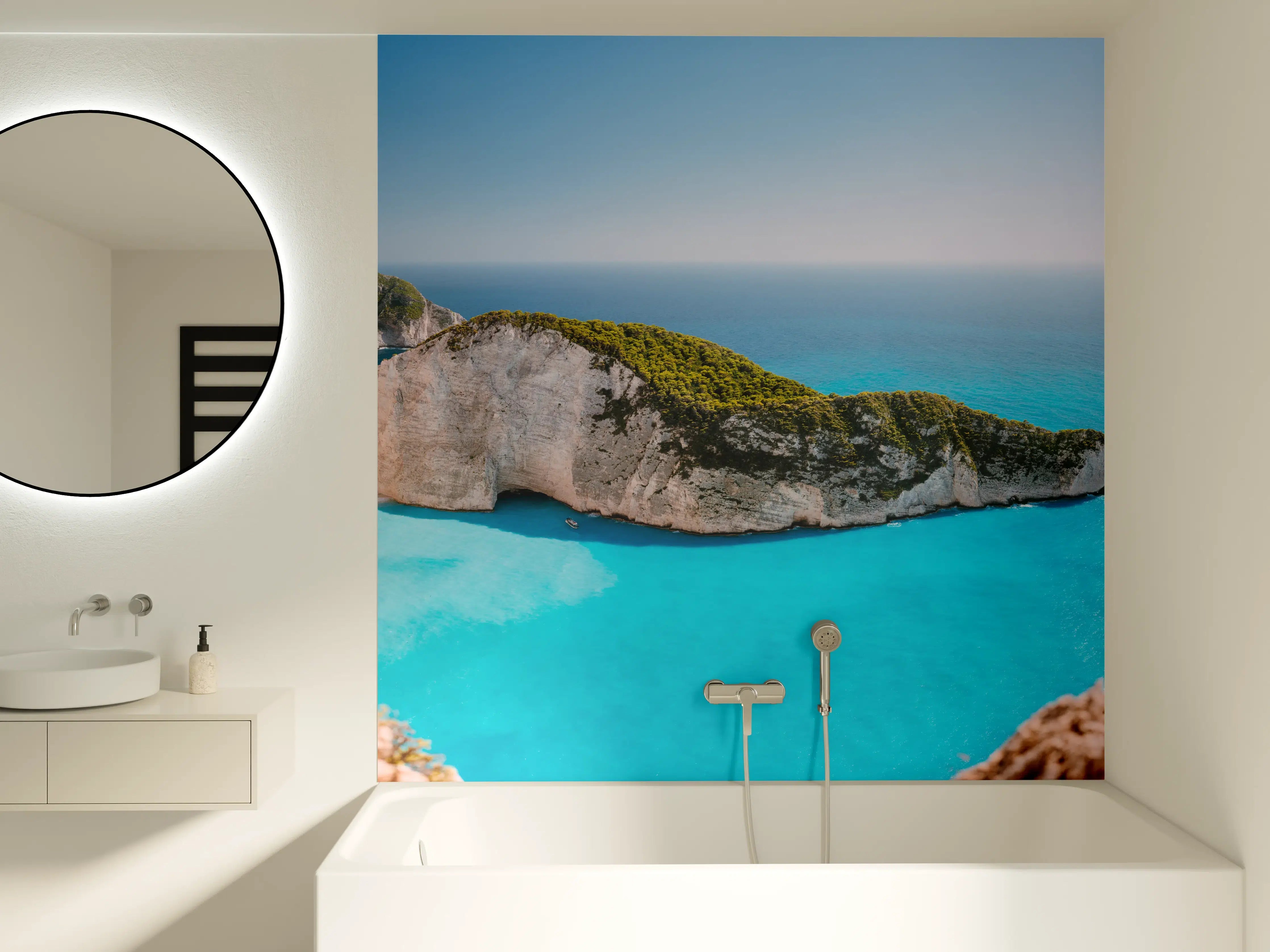 Badewannen-Rückwand - Der Strand von Navagio - Griechenland