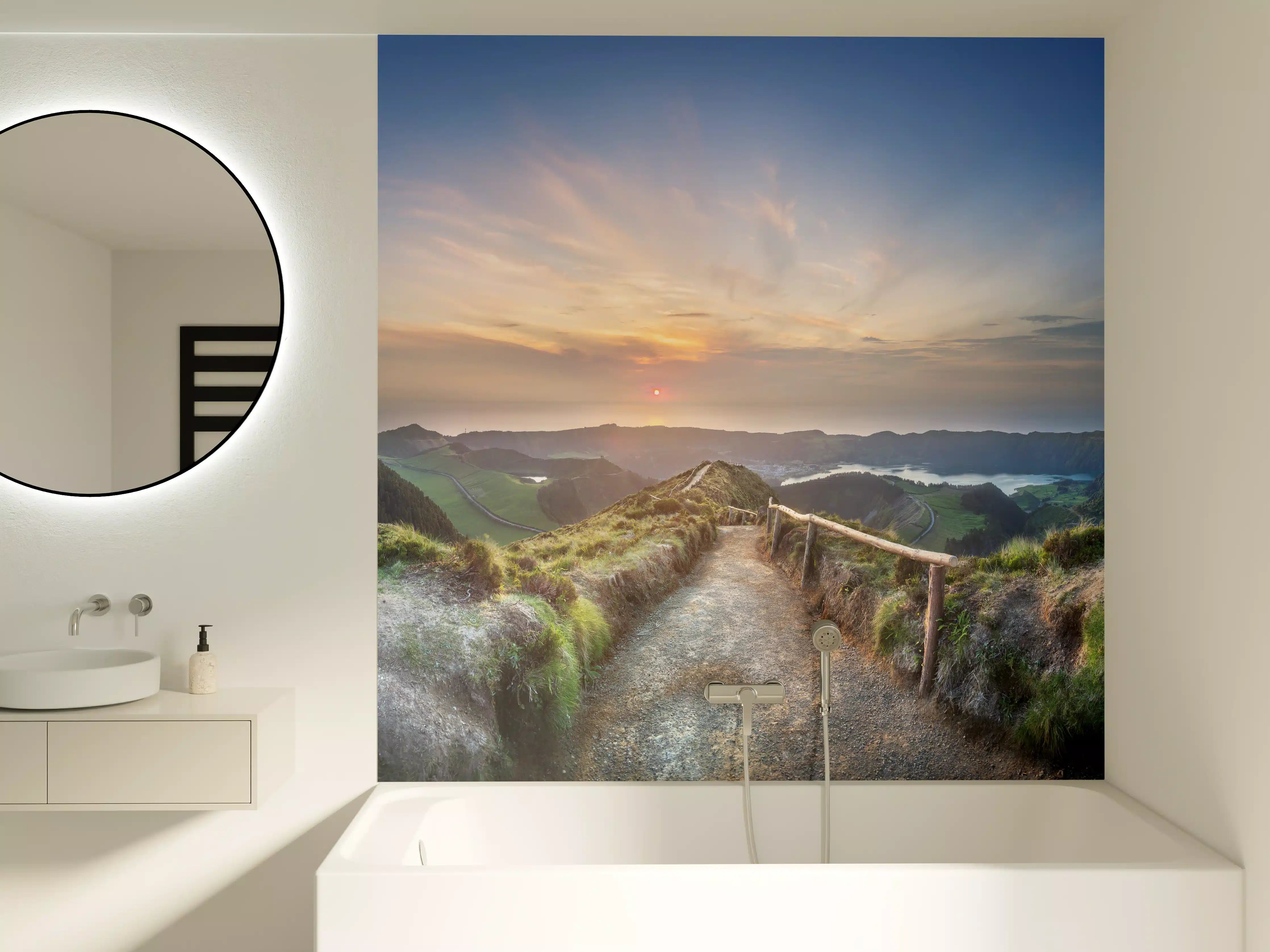 Badewannen-Rückwand - Die Insel Sao Miguel und der See Ponta Delgada