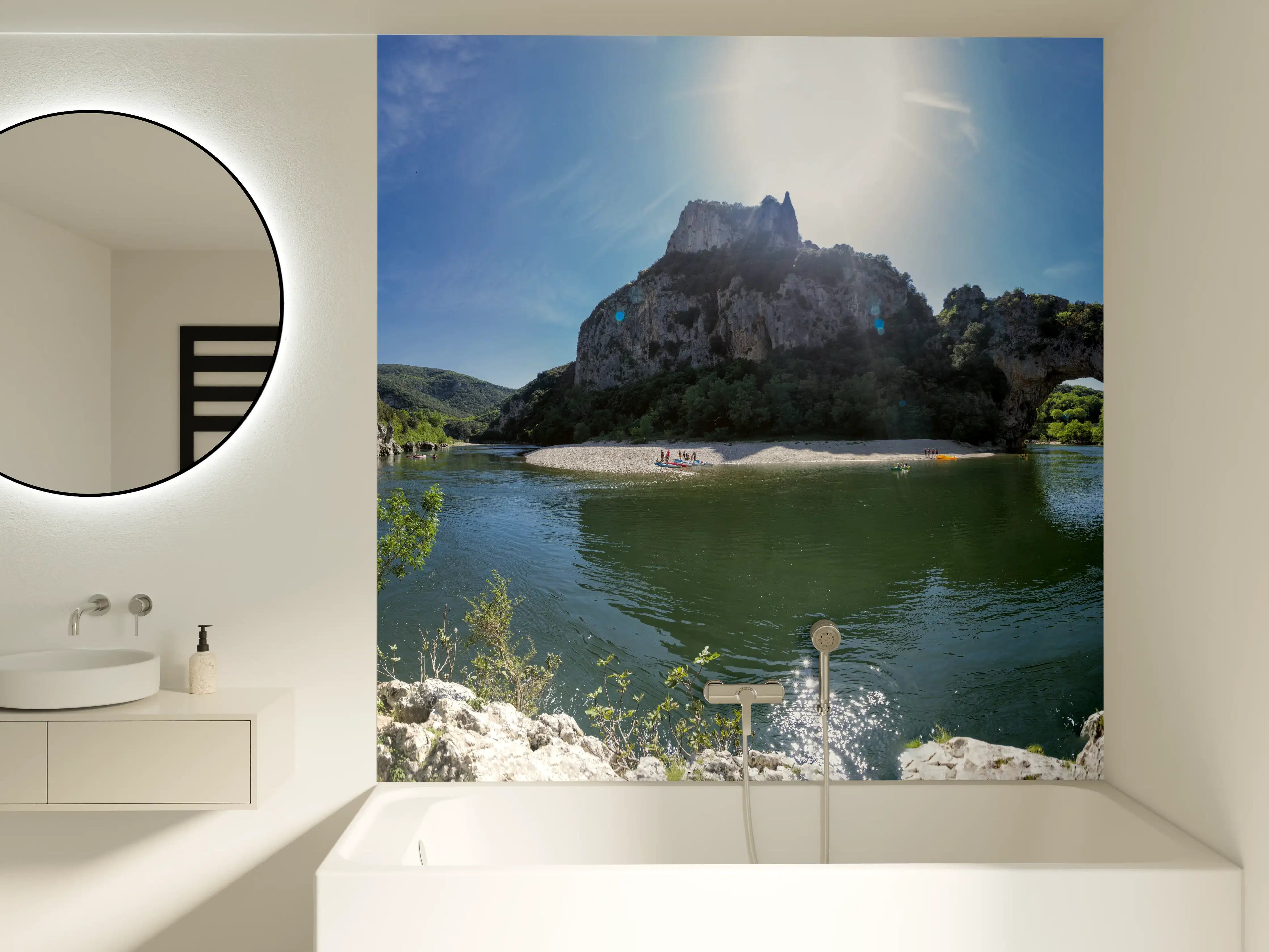 Badewannen-Rückwand - Die Schluchten der Ardèche - Frankreich