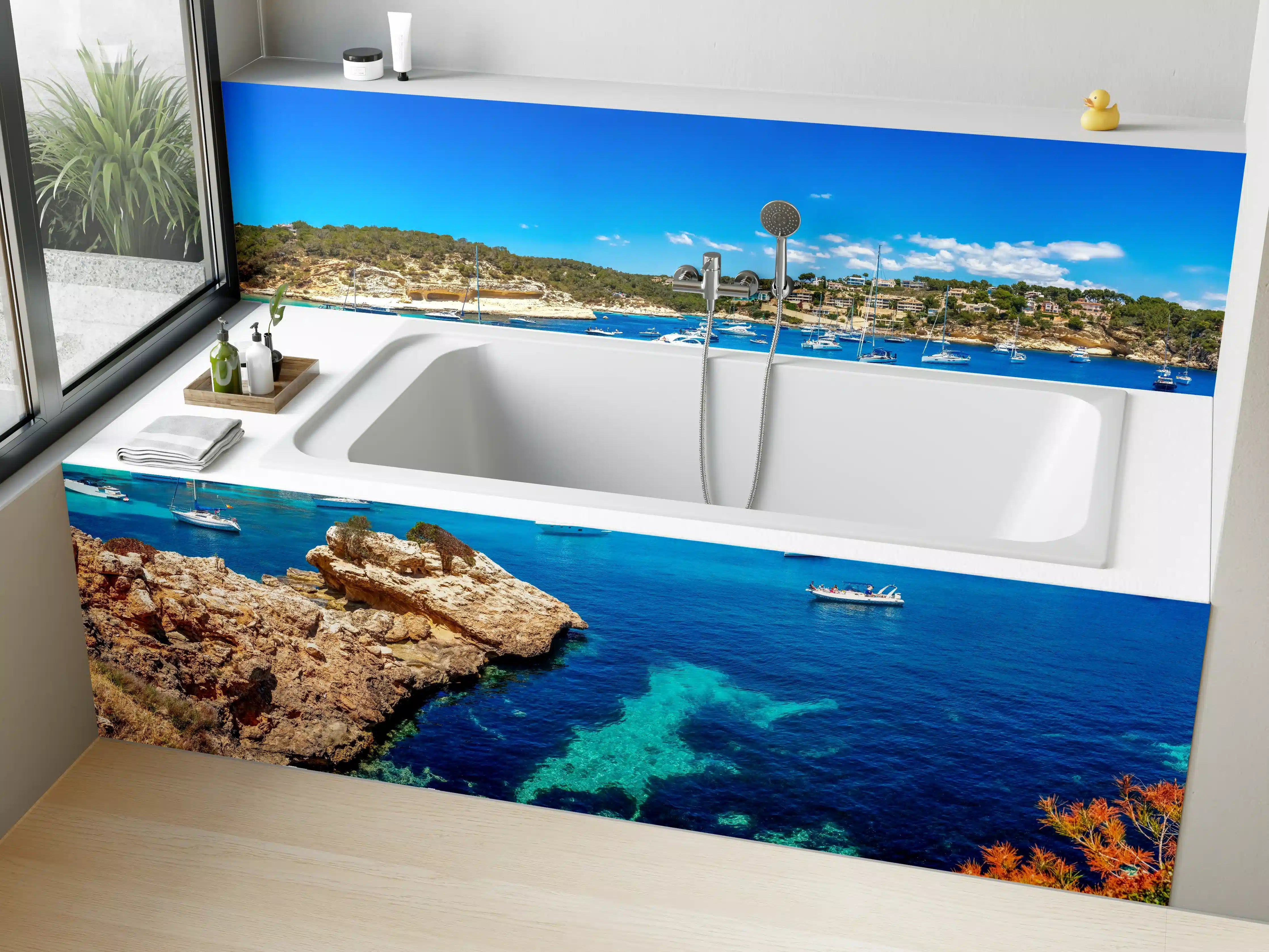 Badewannen-Rückwand - Drei Finger Bucht (Mallorca)