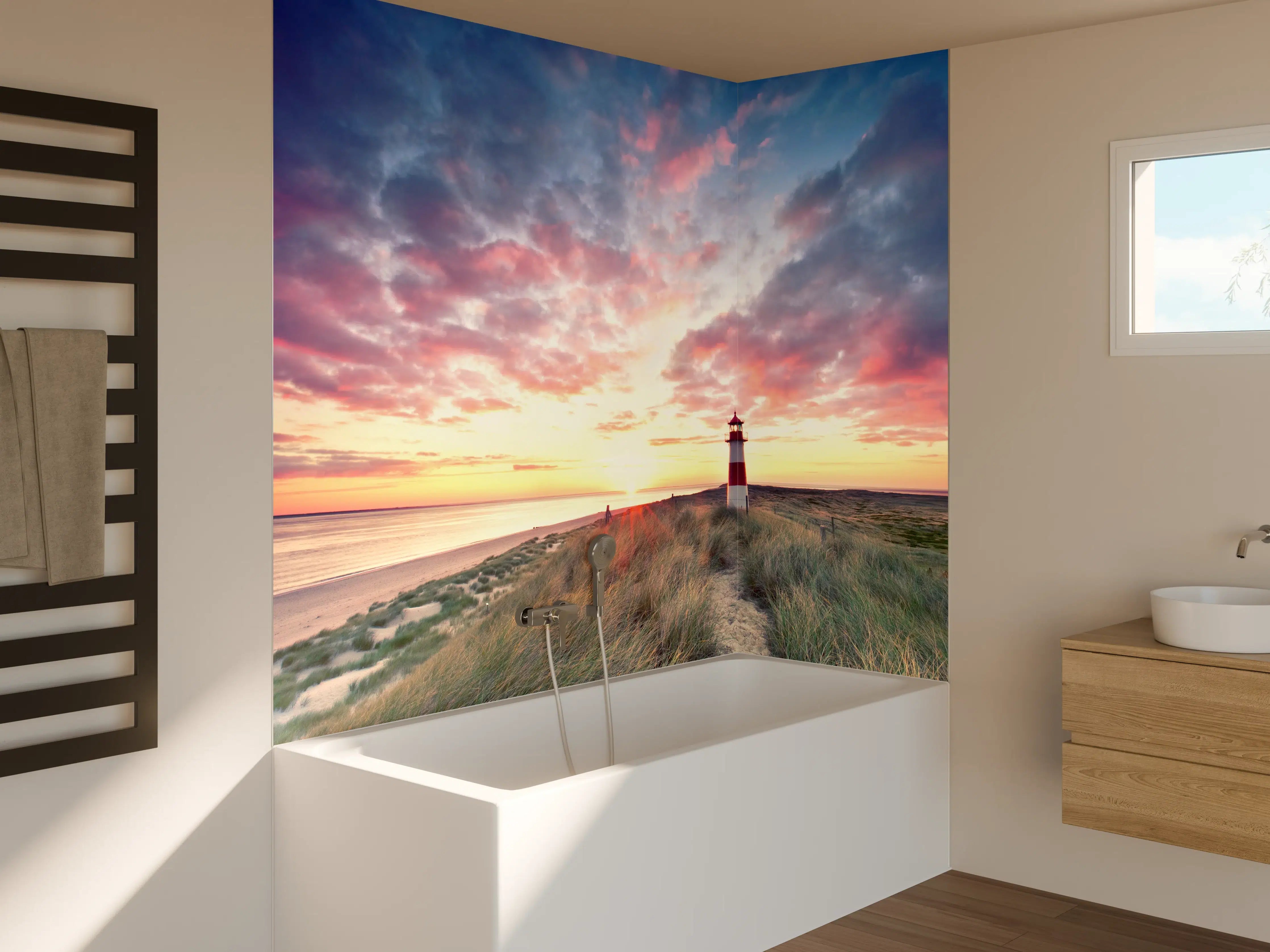Badewannen-Rückwand - Dünen am Leuchtturm - Sylt