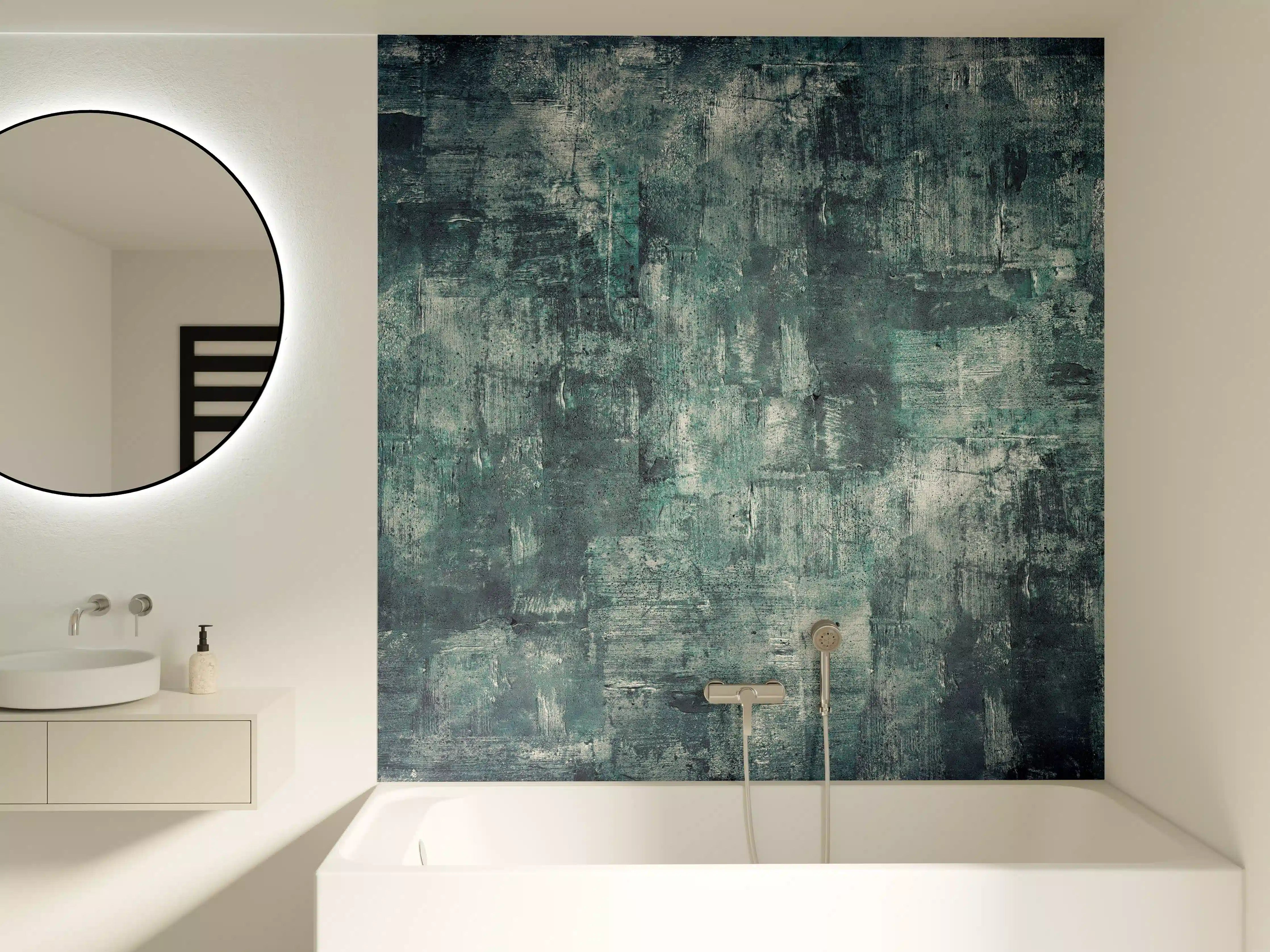 Badewannen-Rückwand - Dunkler Öl-Farb Betonlook