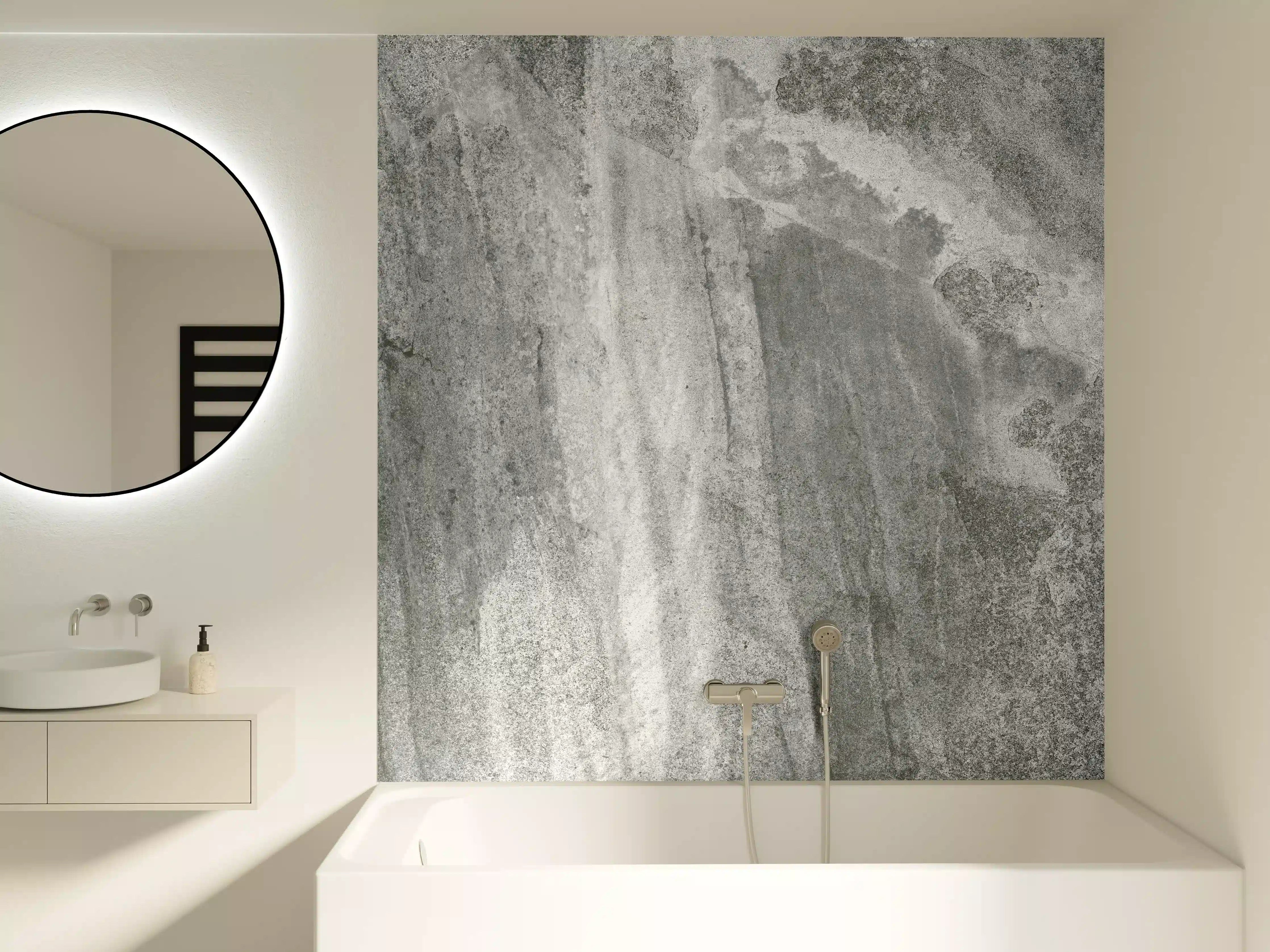 Badewannen-Rückwand - Edel Graue Marmor Textur