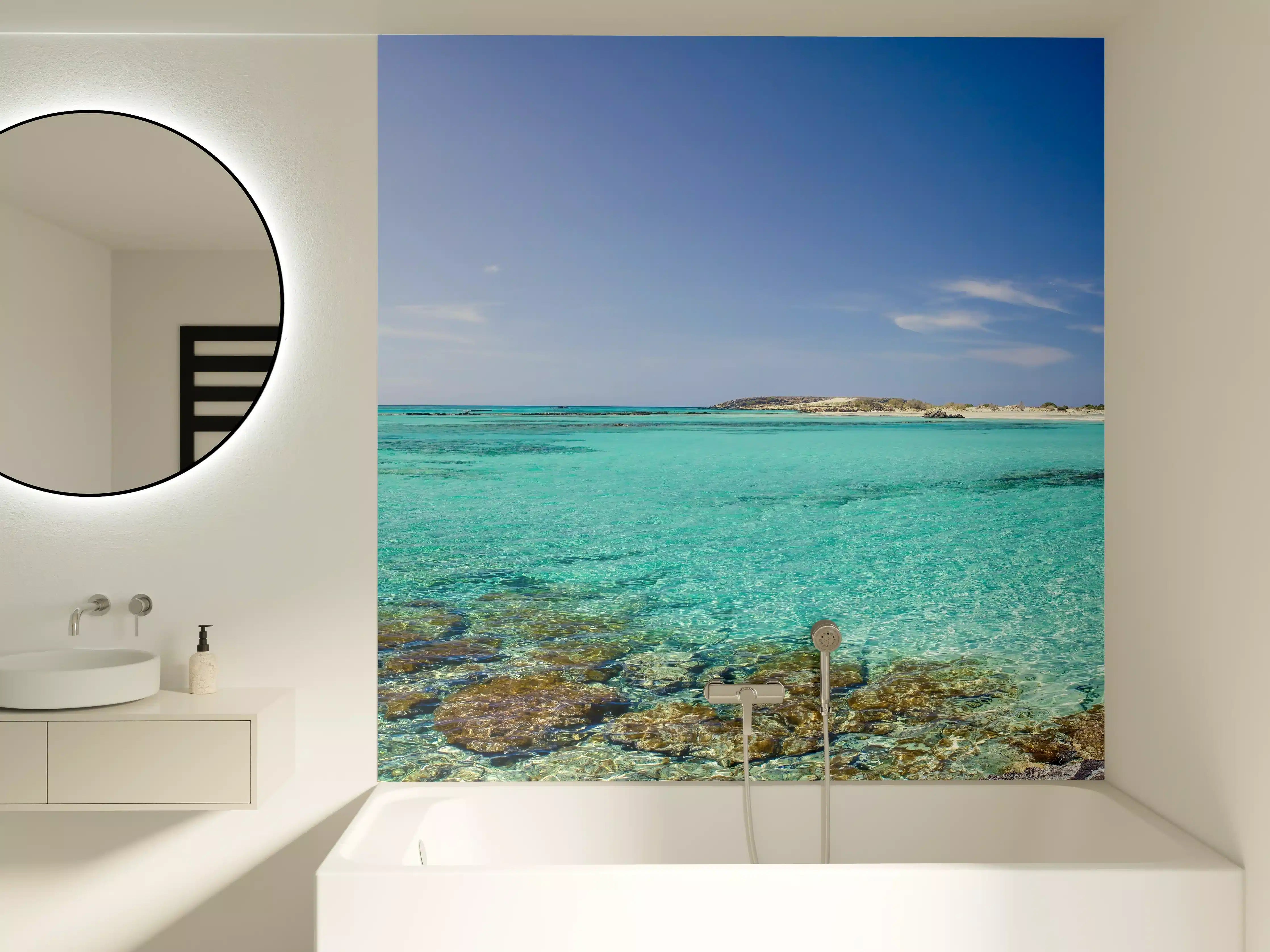 Badewannen-Rückwand - Elafonisi Strand Panorama