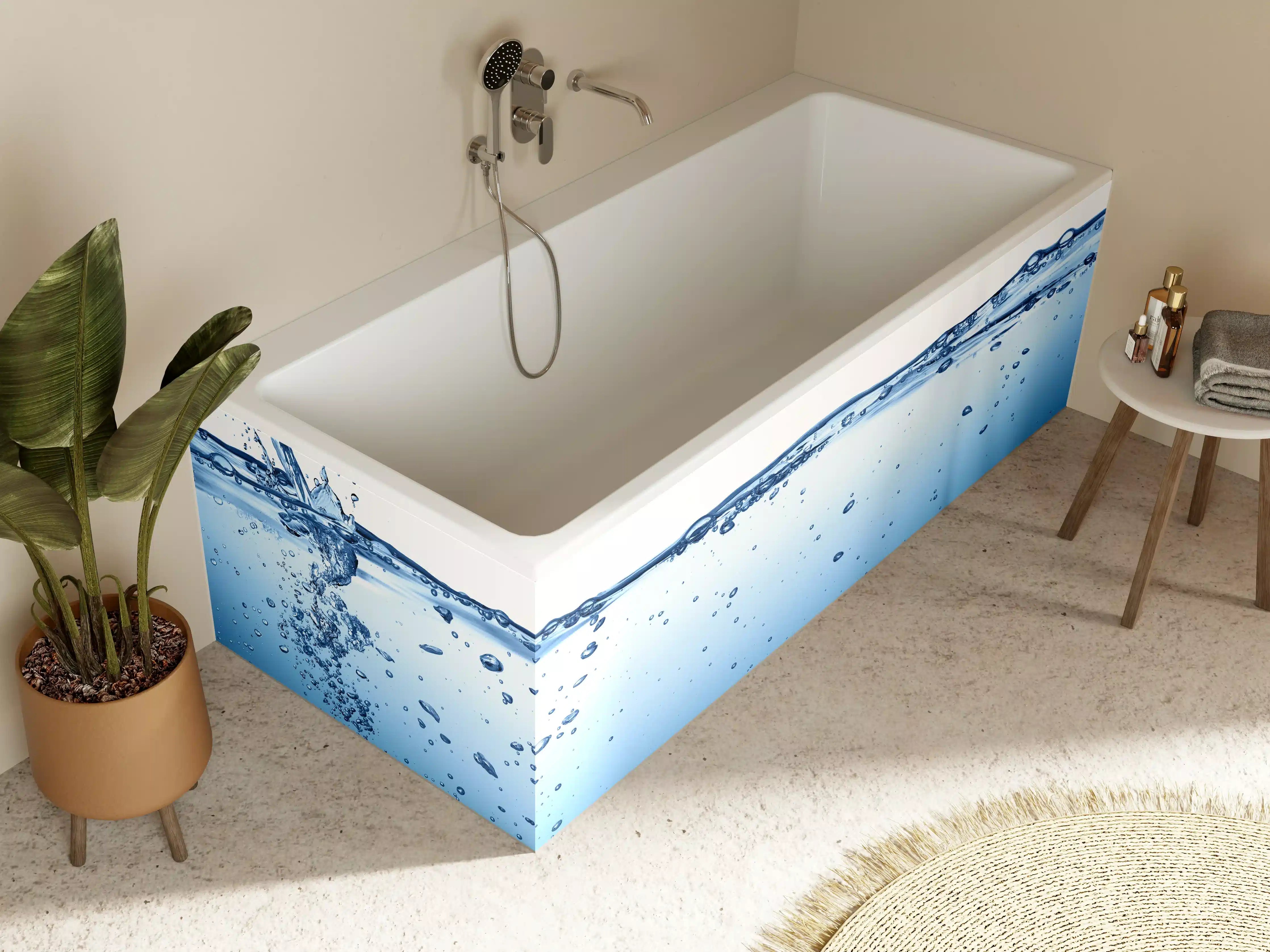 Badewannen-Rückwand - Energie des Wassers