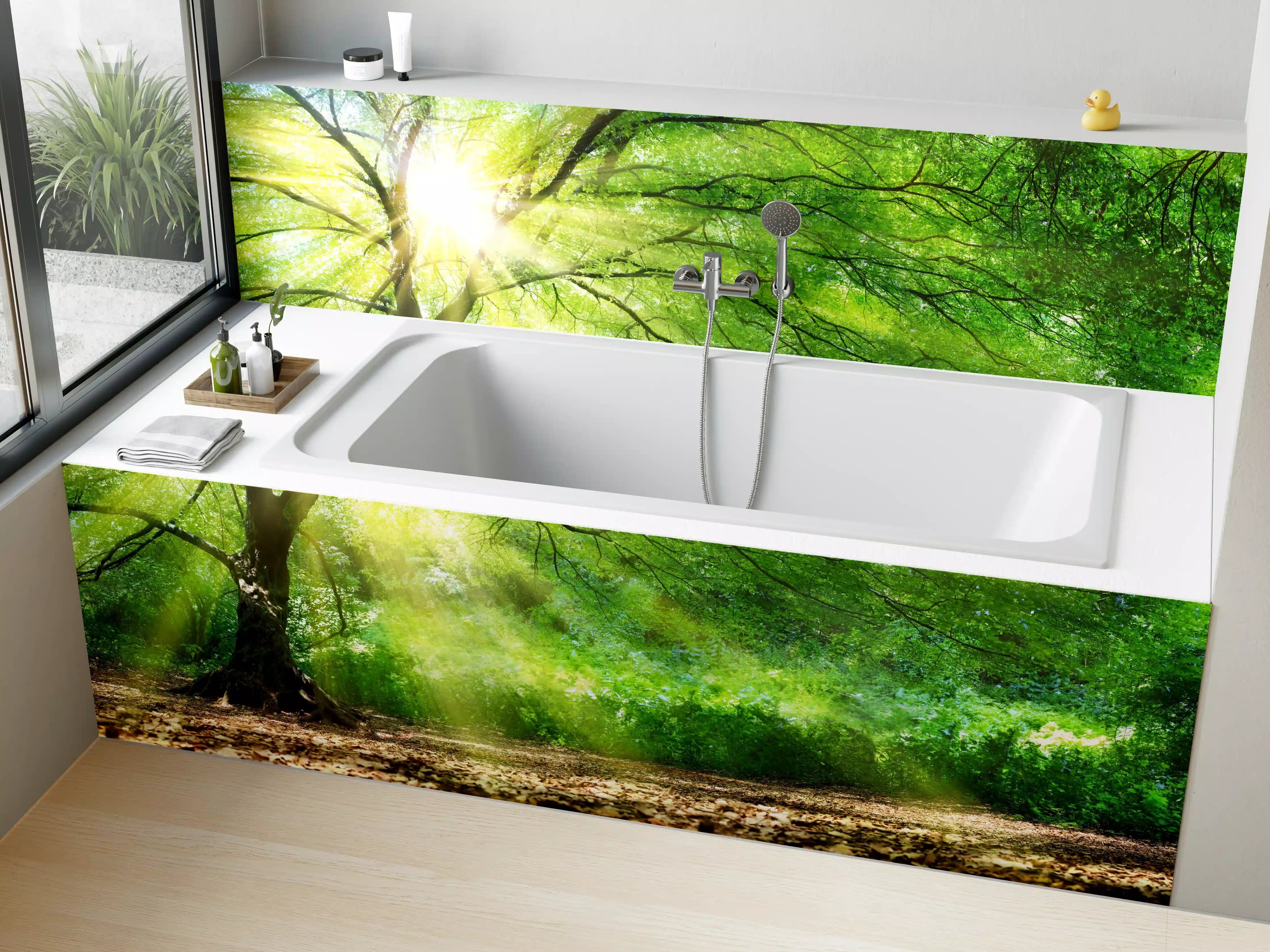 Badewannen-Rückwand - Energiegeladener Wald