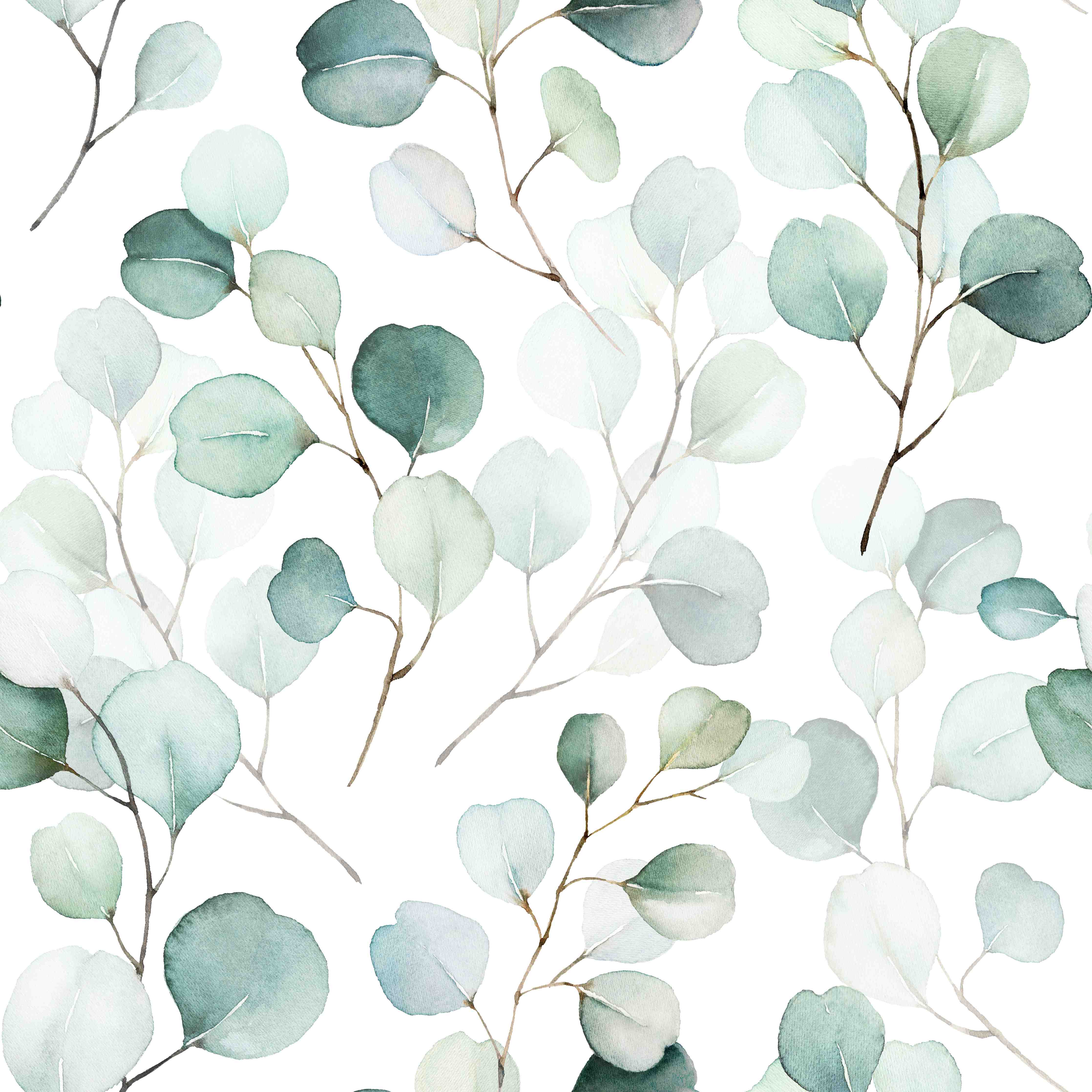 Badewannen-Rückwand-Eukalyptus Aquarell