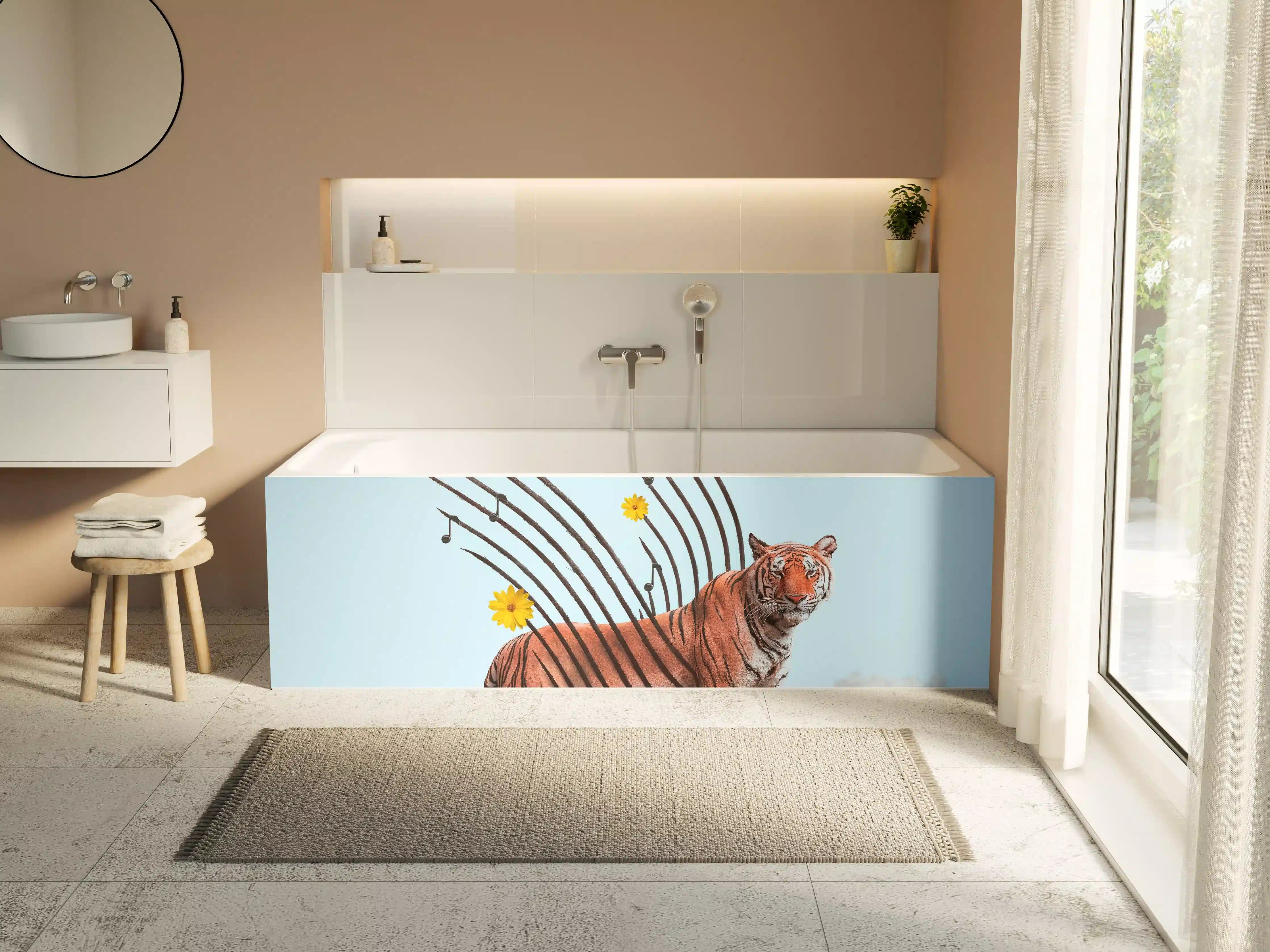 Badewannen-Rückwand - Exotischer Tiger - Grafik