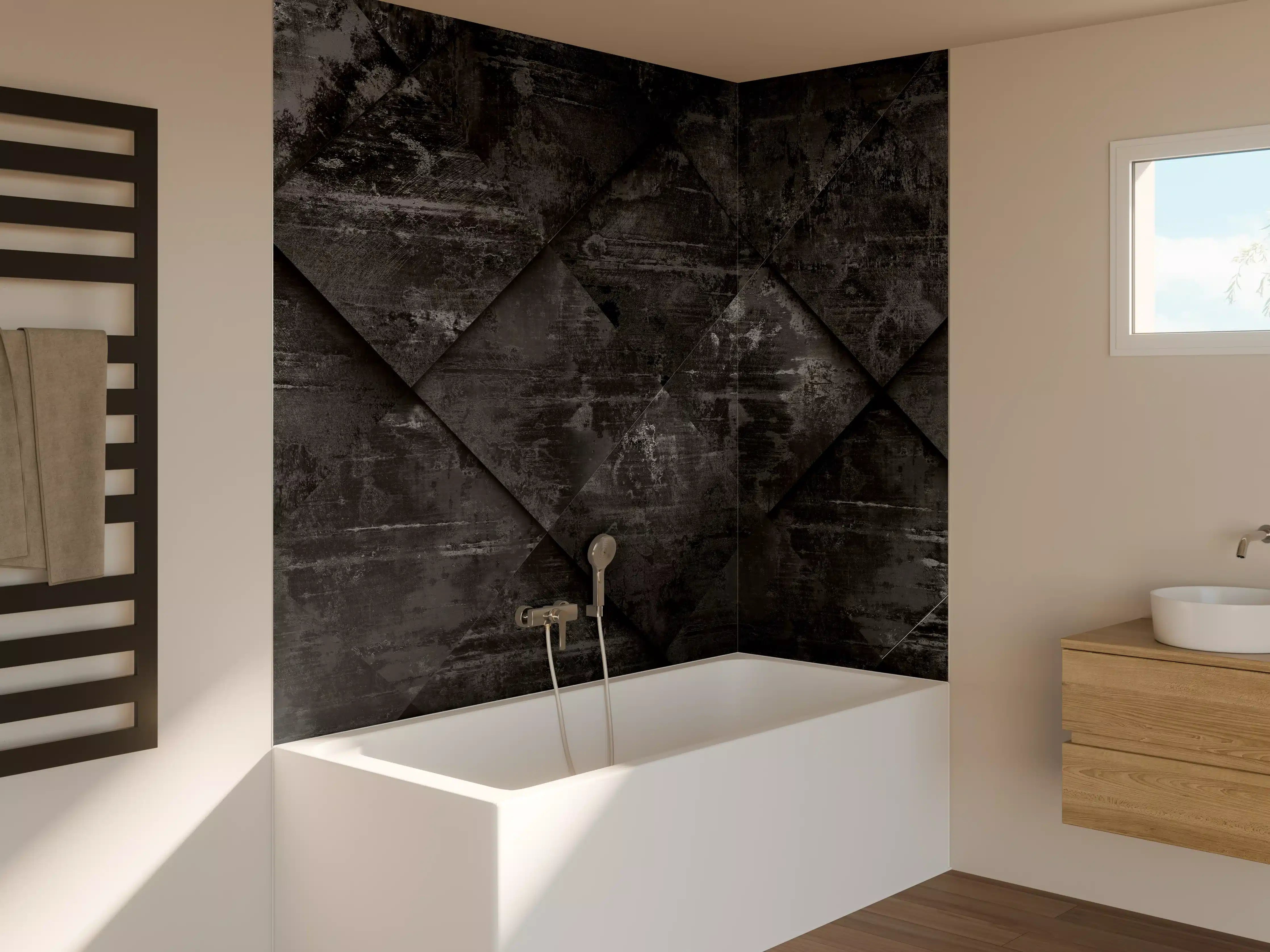 Badewannen-Rückwand - Extra Dark Design Hintergrund