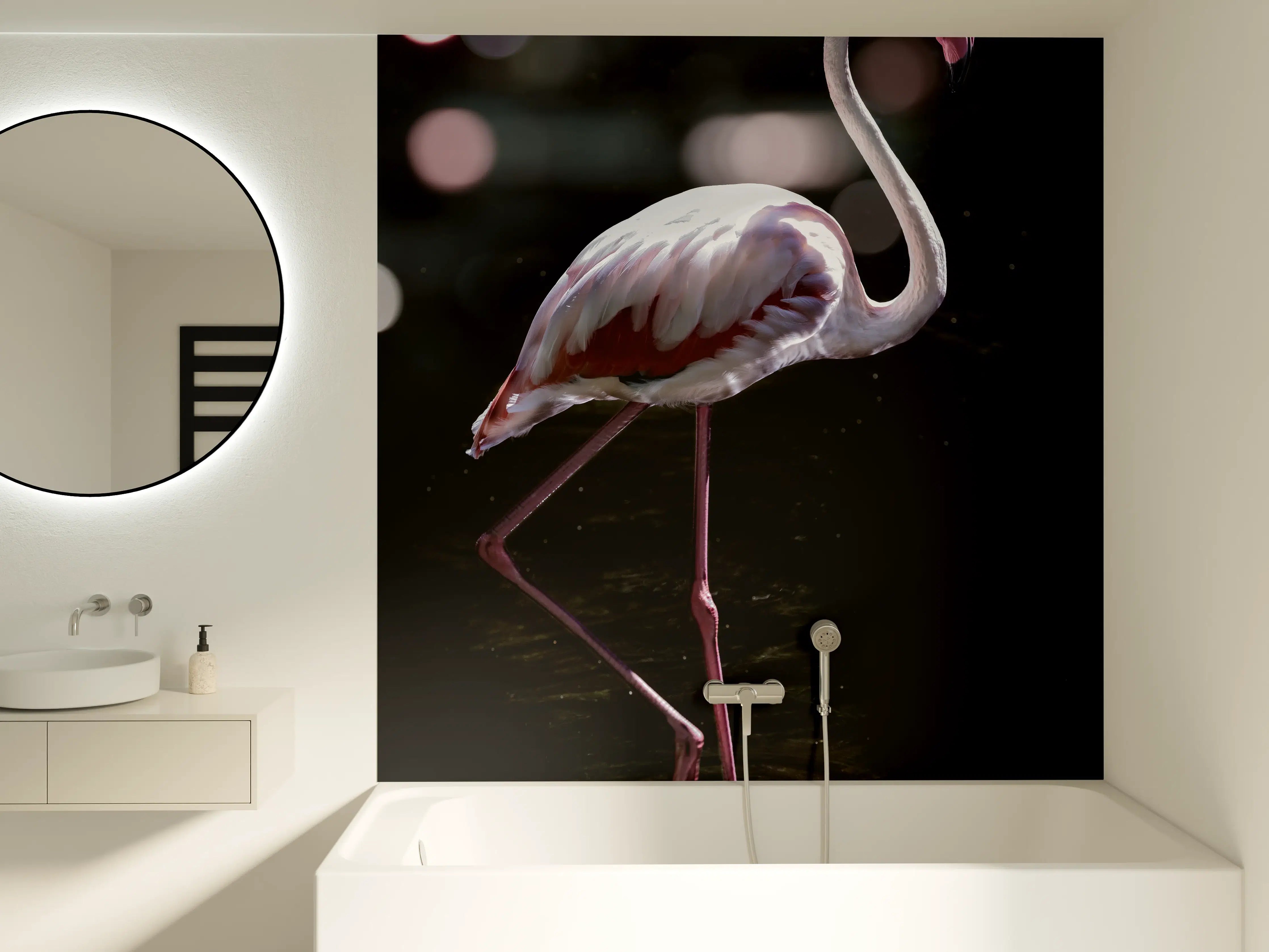 Badewannen-Rückwand - Flamingo