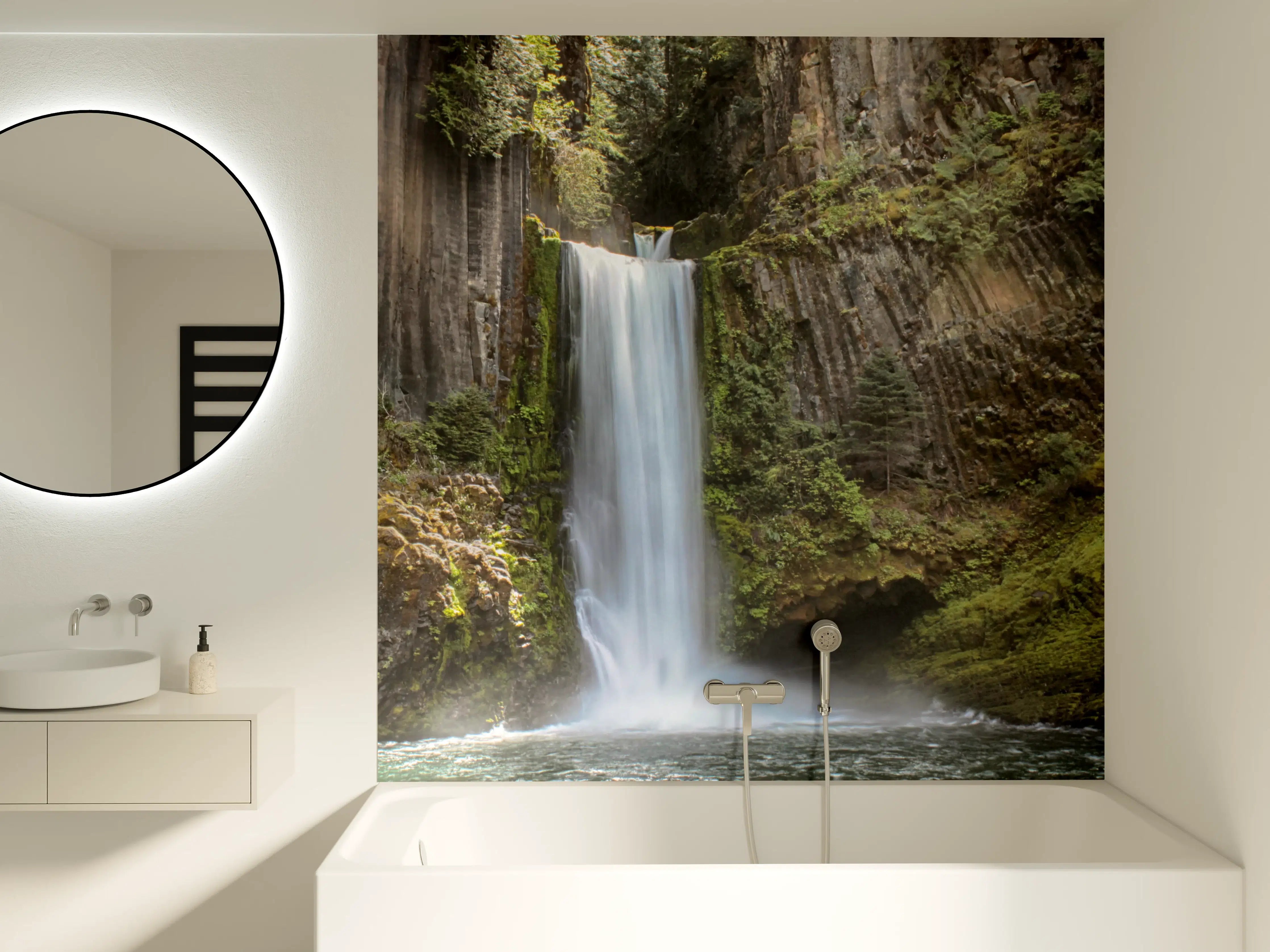 Badewannen-Rückwand - Friedliche Tokatee Falls