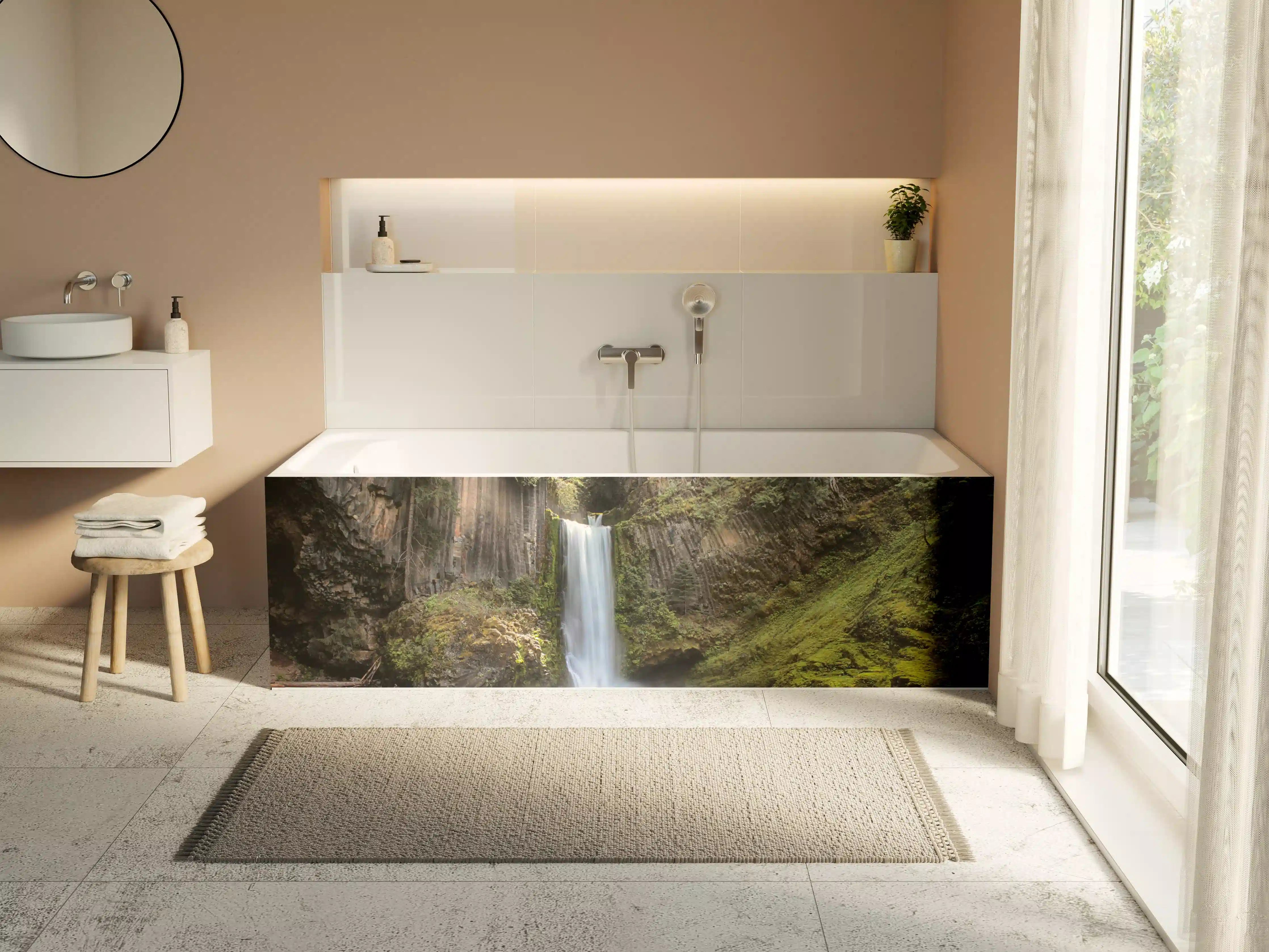 Badewannen-Rückwand - Friedliche Tokatee Falls