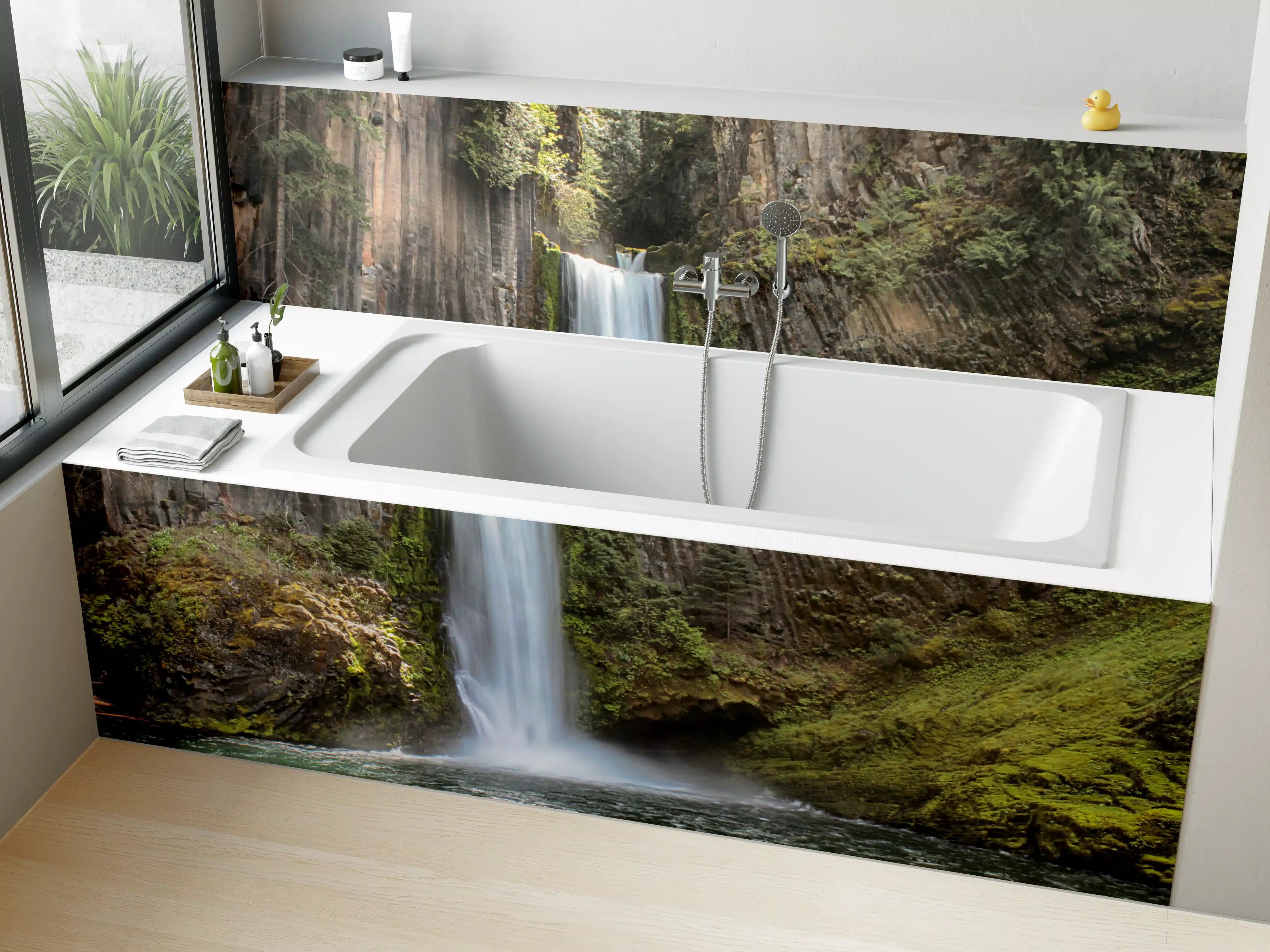 Badewannen-Rückwand - Friedliche Tokatee Falls