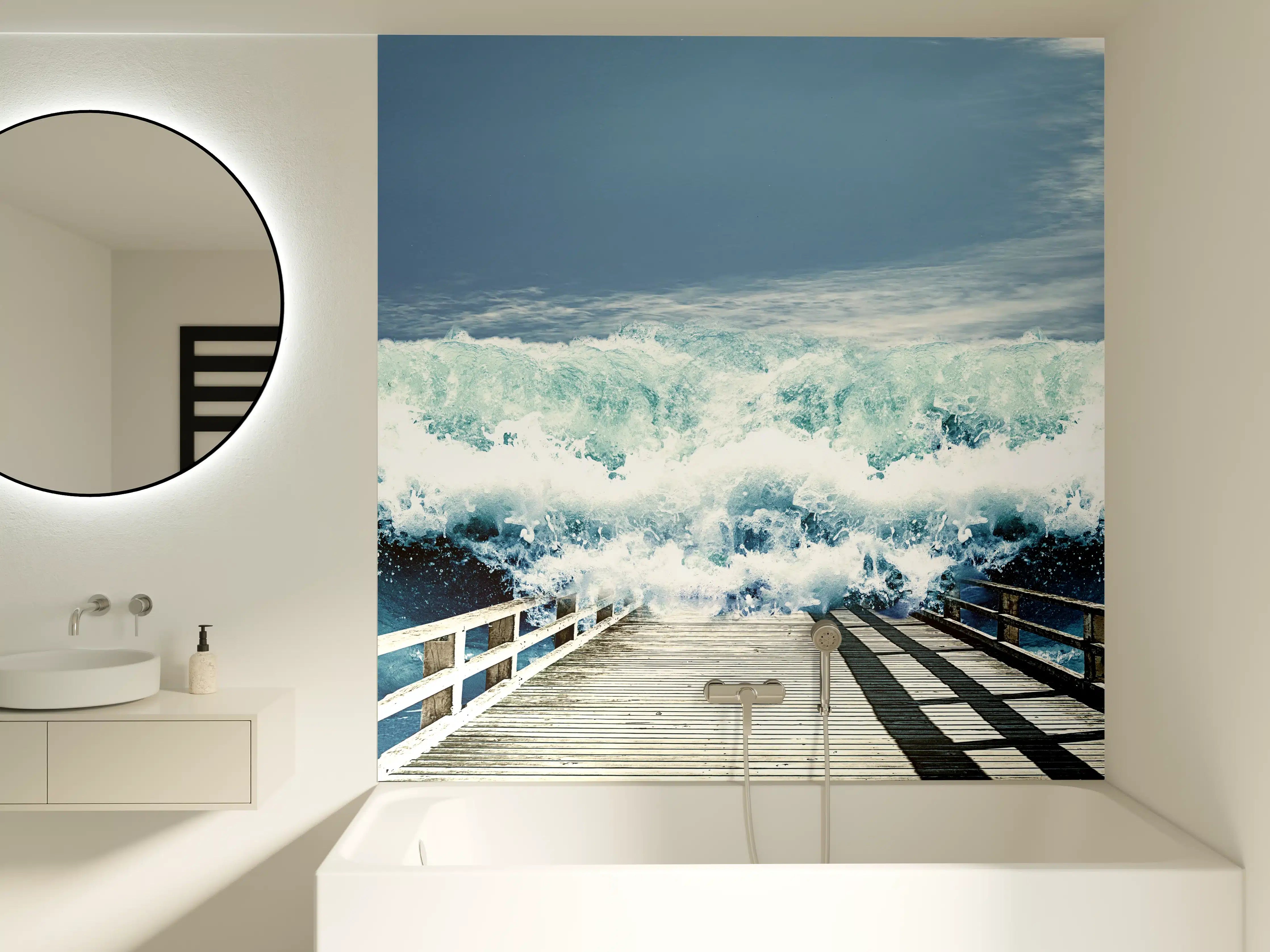 Badewannen-Rückwand - Friedlicher Strand in Thailand