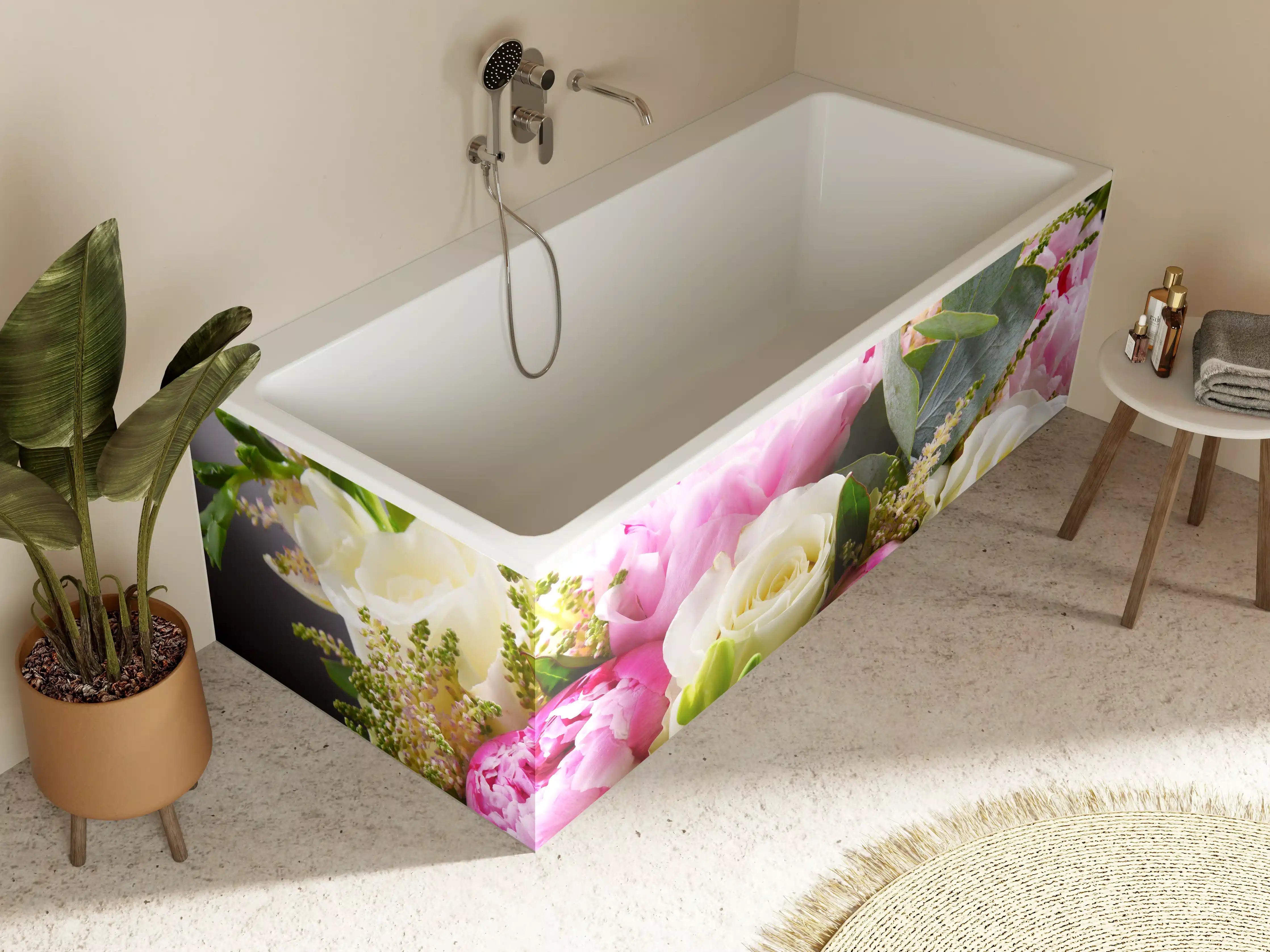 Badewannen-Rückwand - Frischer Blumenstrauß Mix