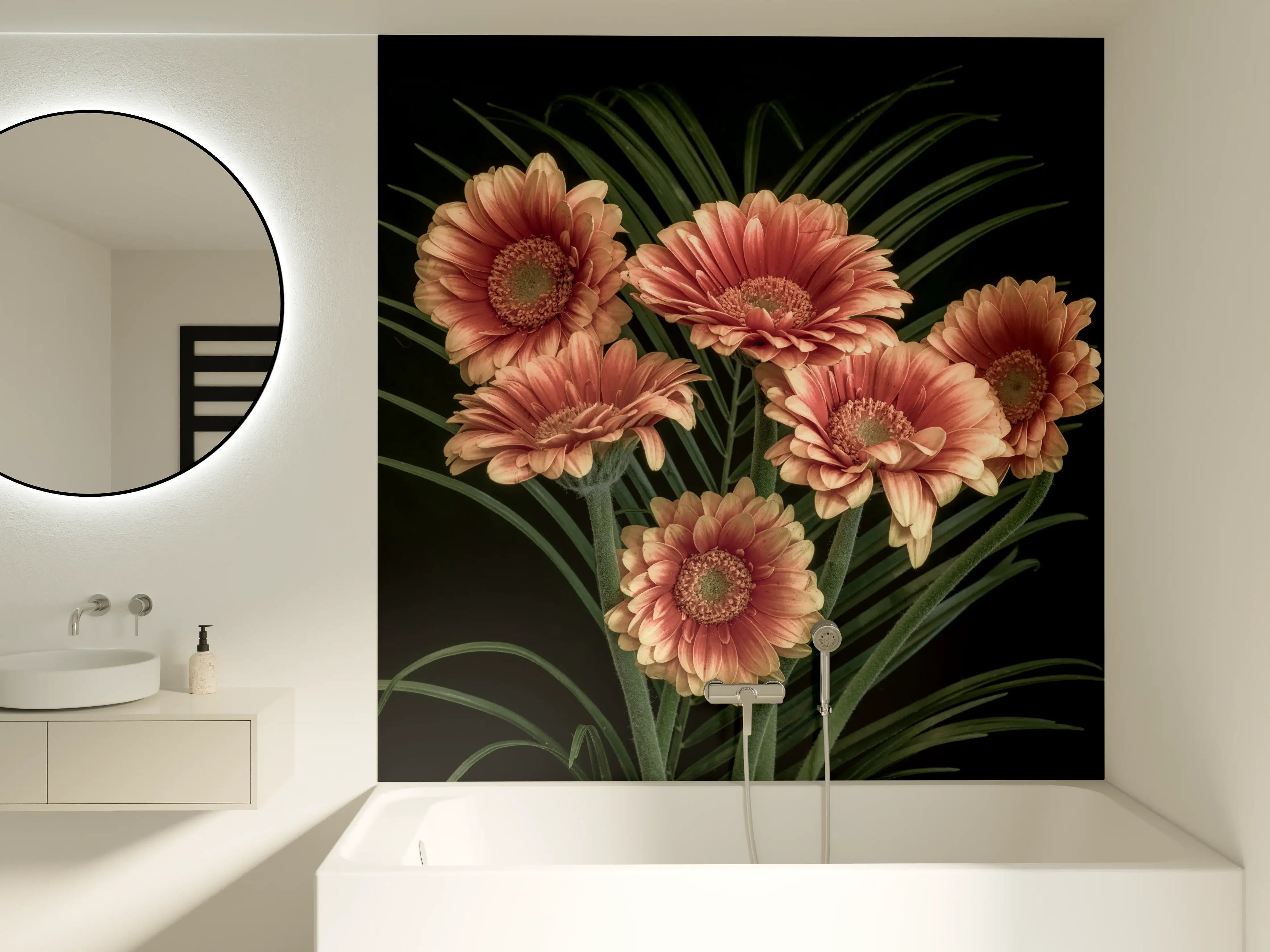 Badewannen-Rückwand - Frischer Blumenstrauß Stillleben