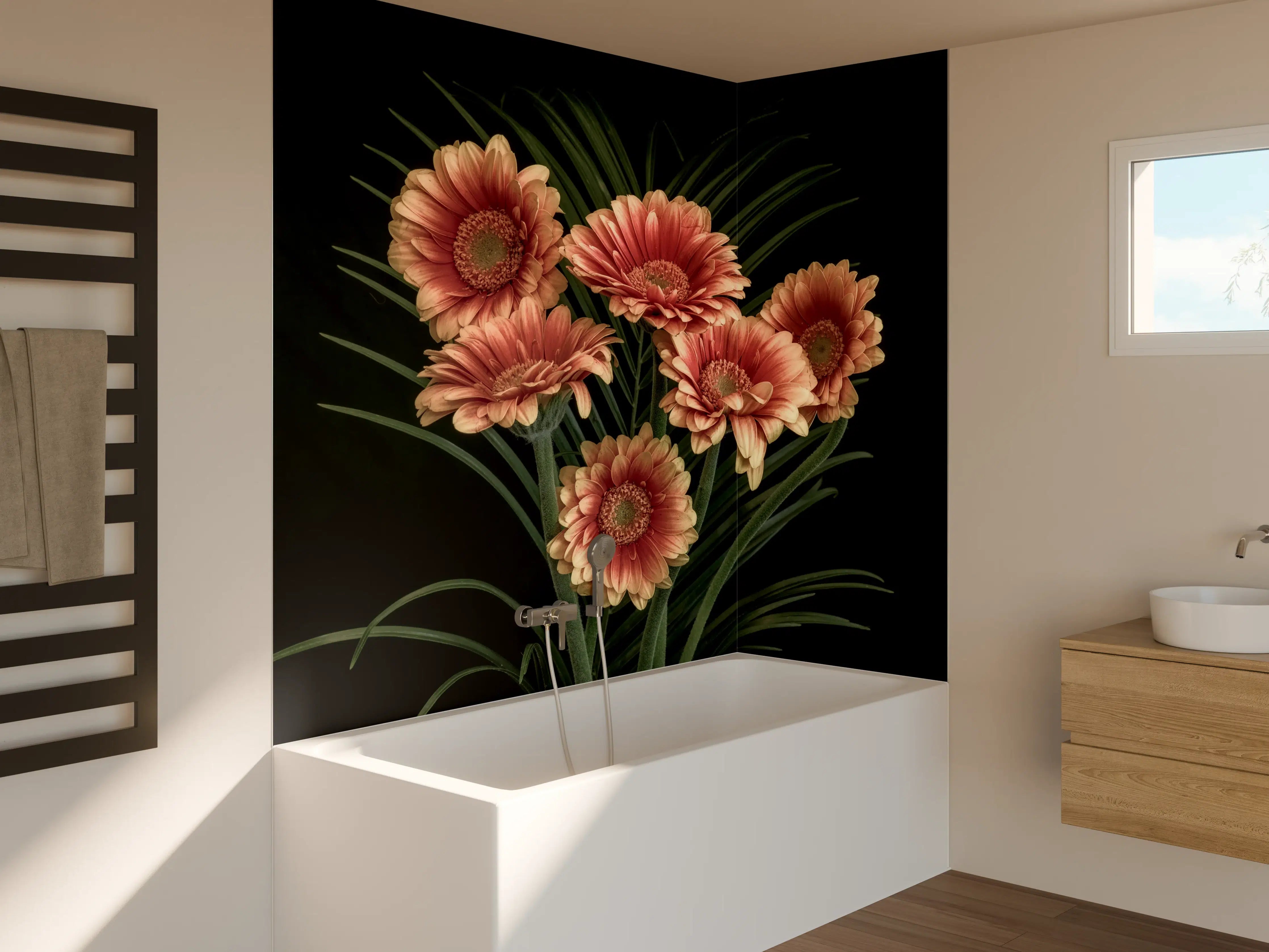 Badewannen-Rückwand - Frischer Blumenstrauß Stillleben