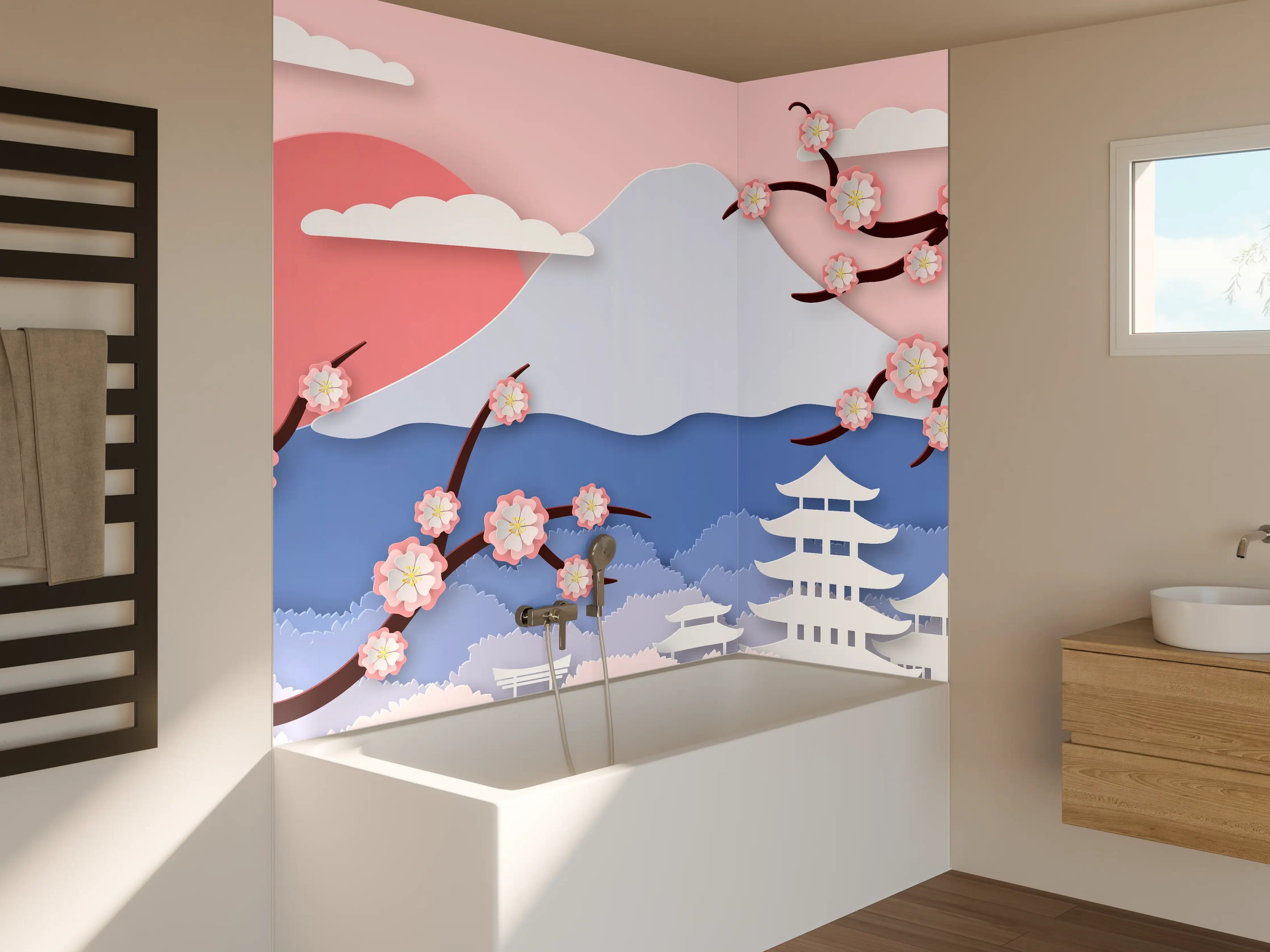 Badewannen-Rückwand - Fujiyama modern Style