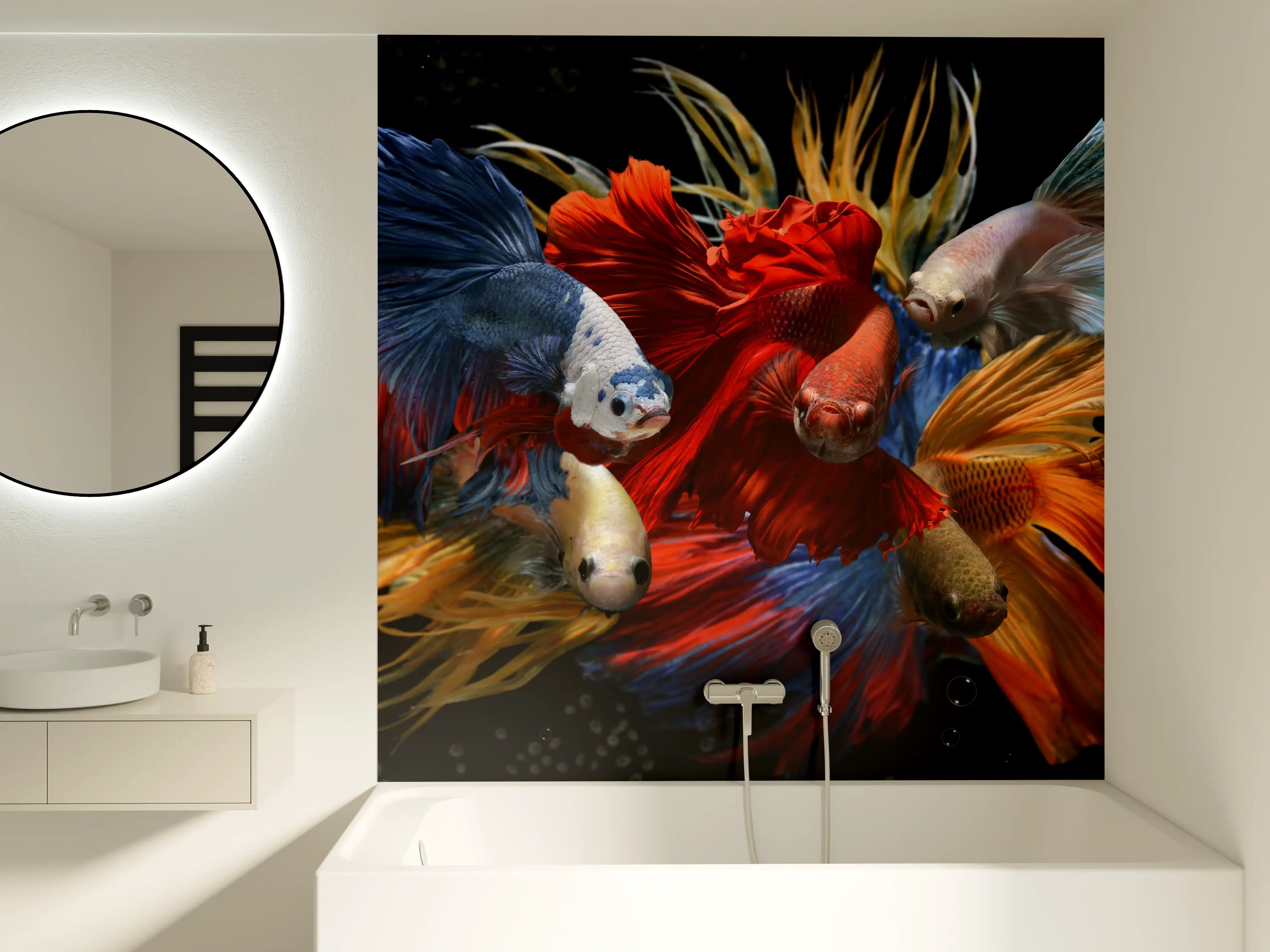 Badewannen-Rückwand - Gemischte bunte Fantasie betta